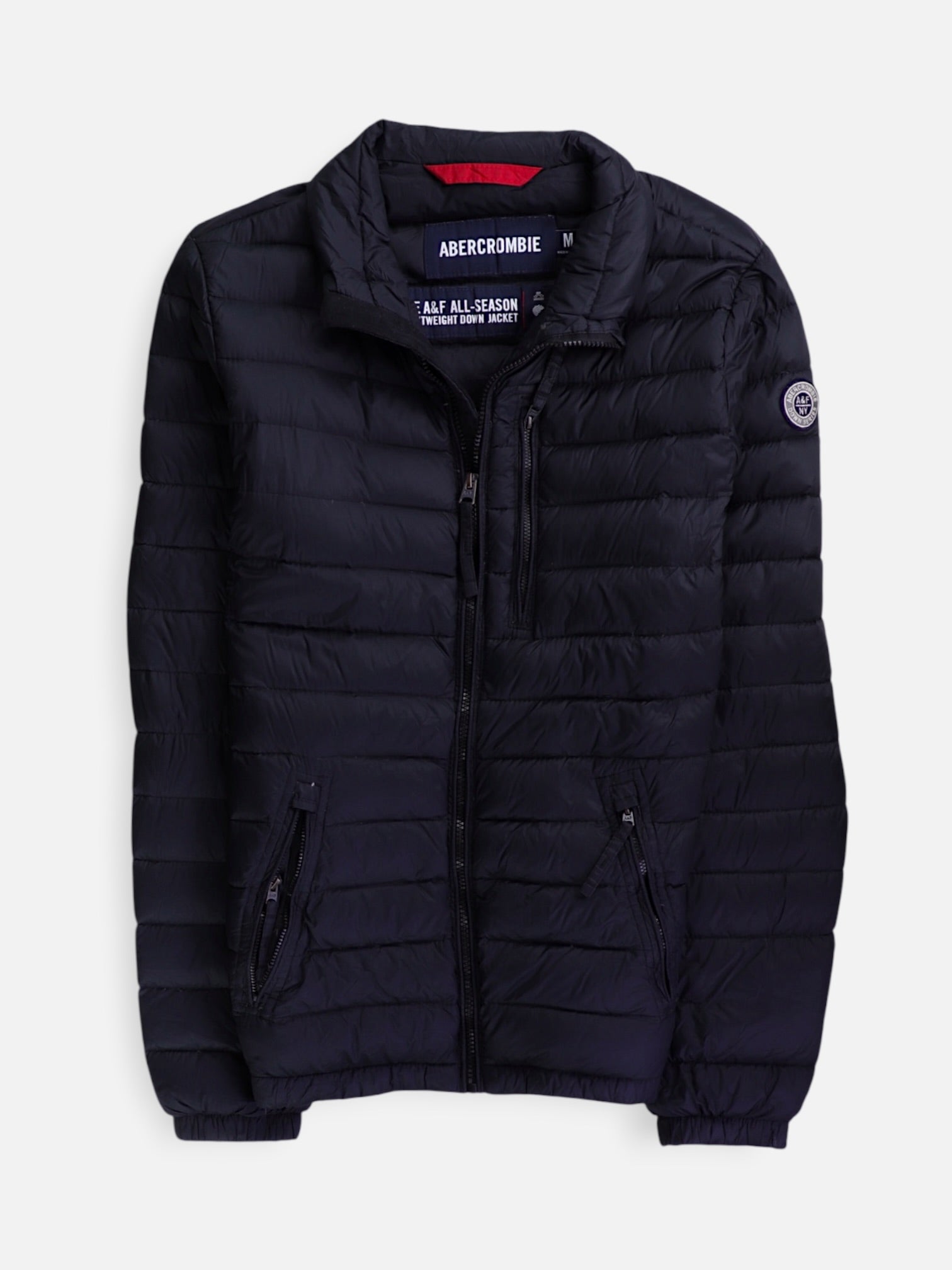 Abercrombie & Fitch Chaqueta Puffer Impermeable - Hombre - Medium