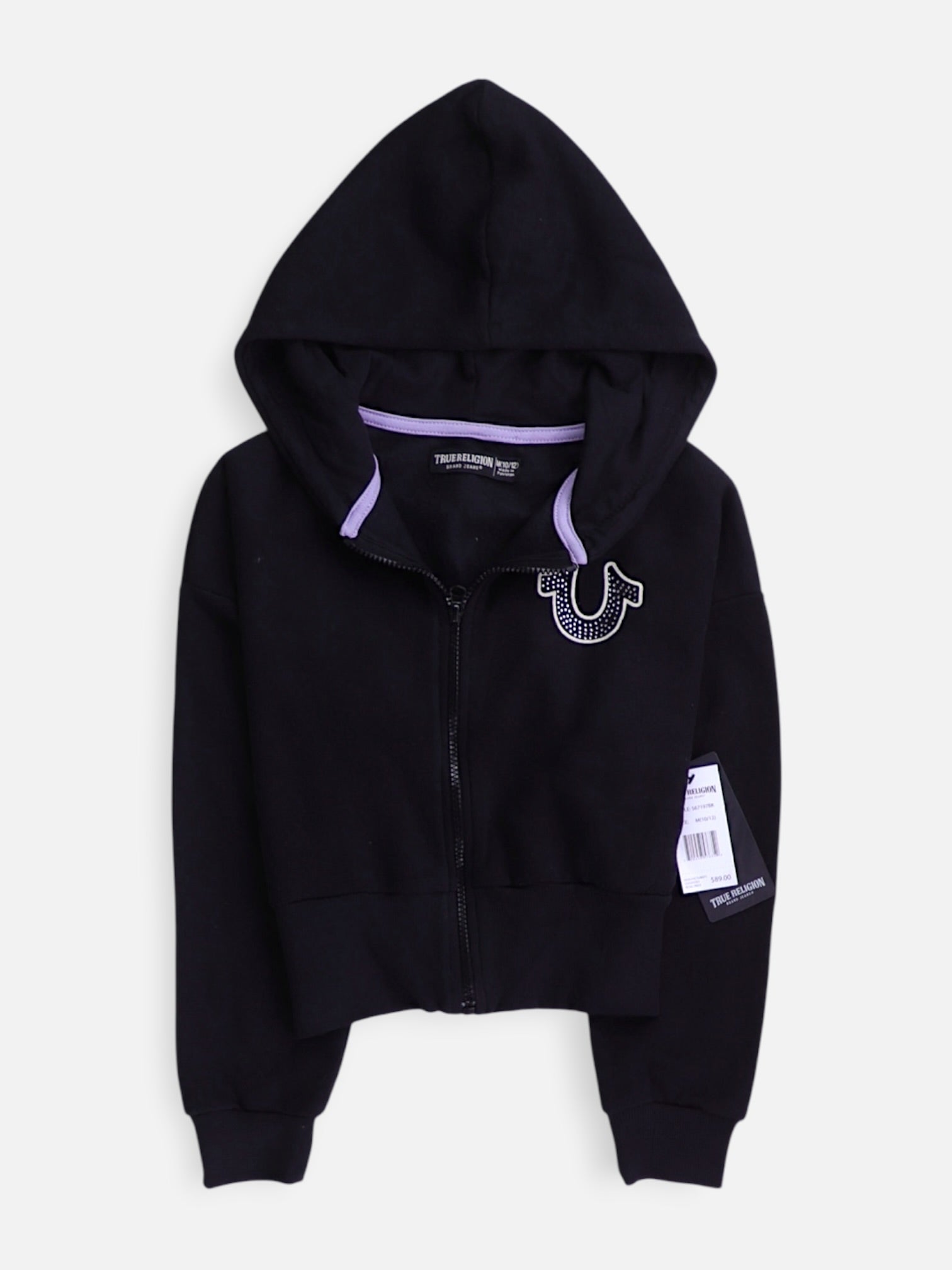 True Religion Sudadera Hoodie Crop Top - Niña - Medium - 10-12Y (Años)