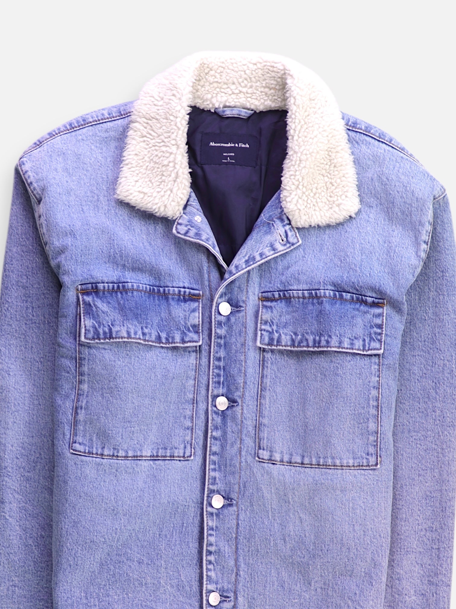 Abercrombie & Fitch Chaqueta Casual Denim - Hombre - Large