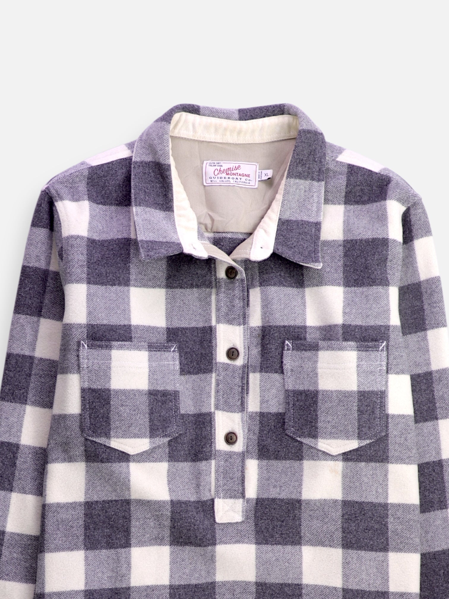 Chaqueta Sobrecamisa Color Block - Mujer - XL