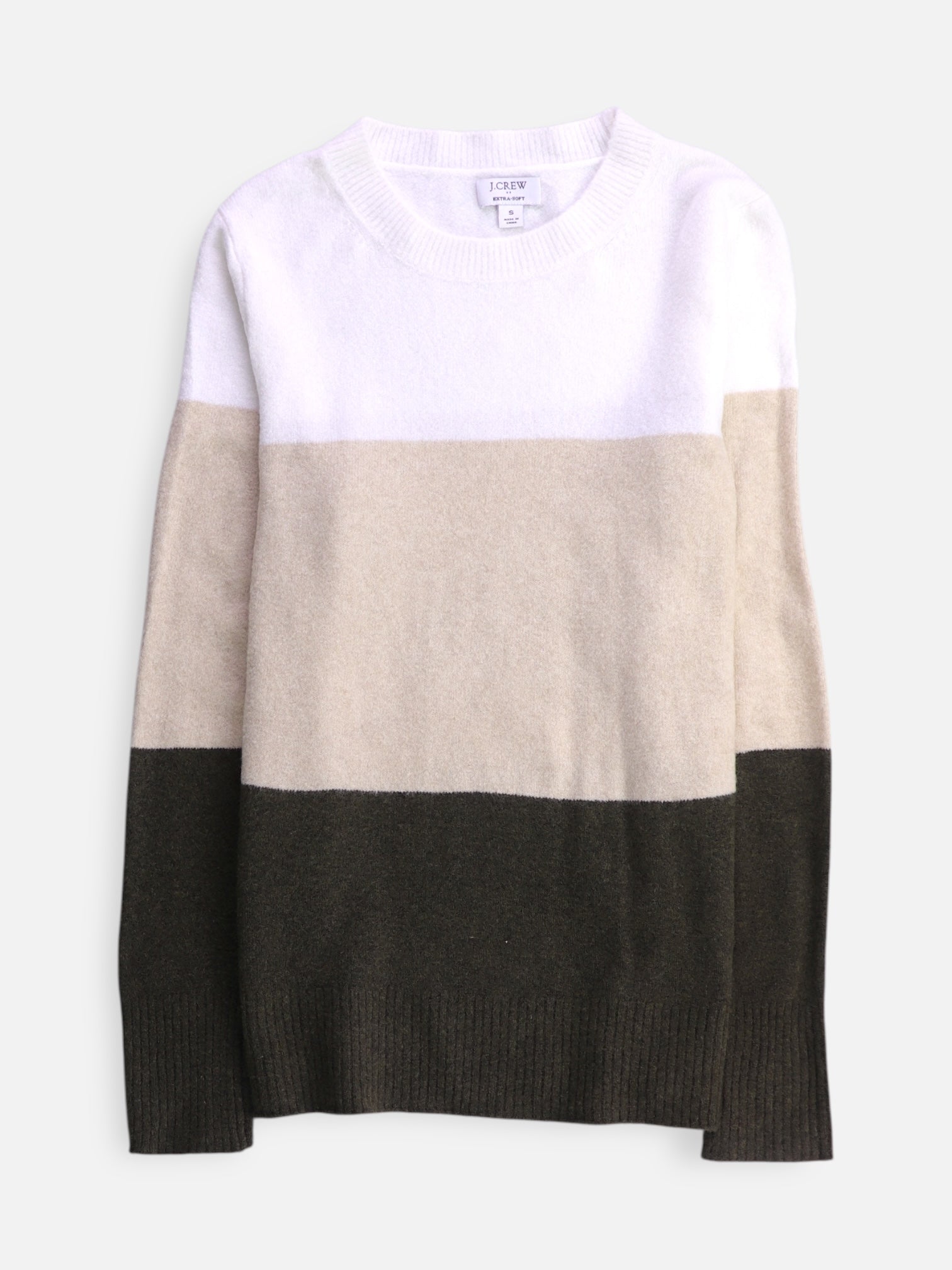 J CREW Sueter Knit Color Block - Mujer - Small