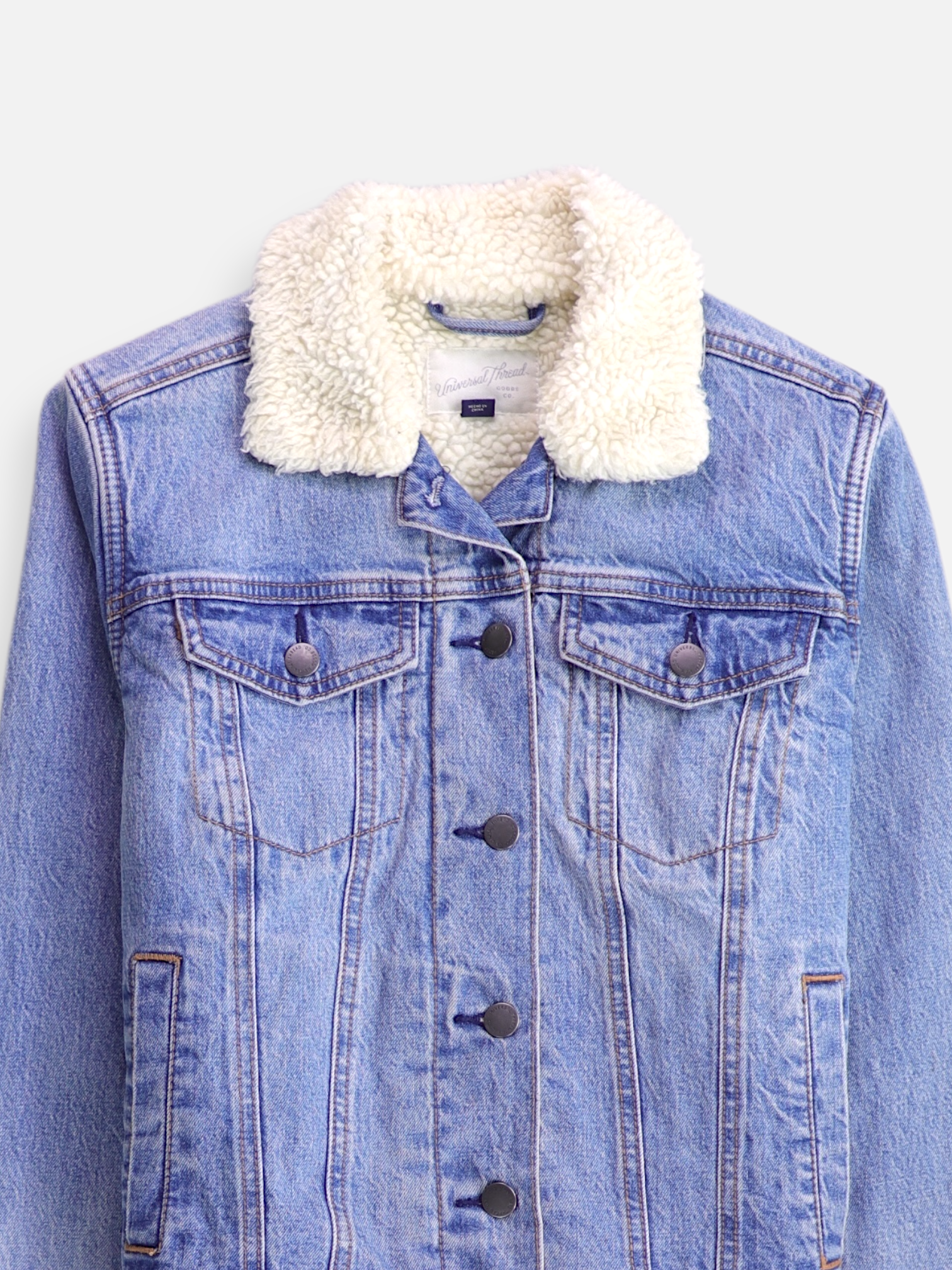 Universal Thread Chaqueta Sherpa Trucker Denim - Mujer - XS