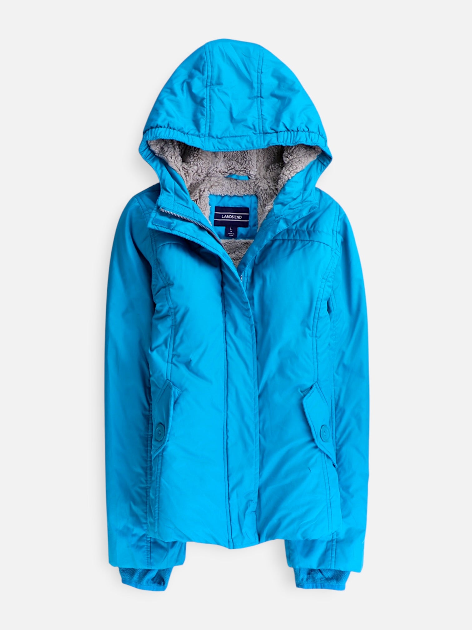 LANDS END Chaqueta Impermeable Basic - Niña - Large - 14-16Y (Años)