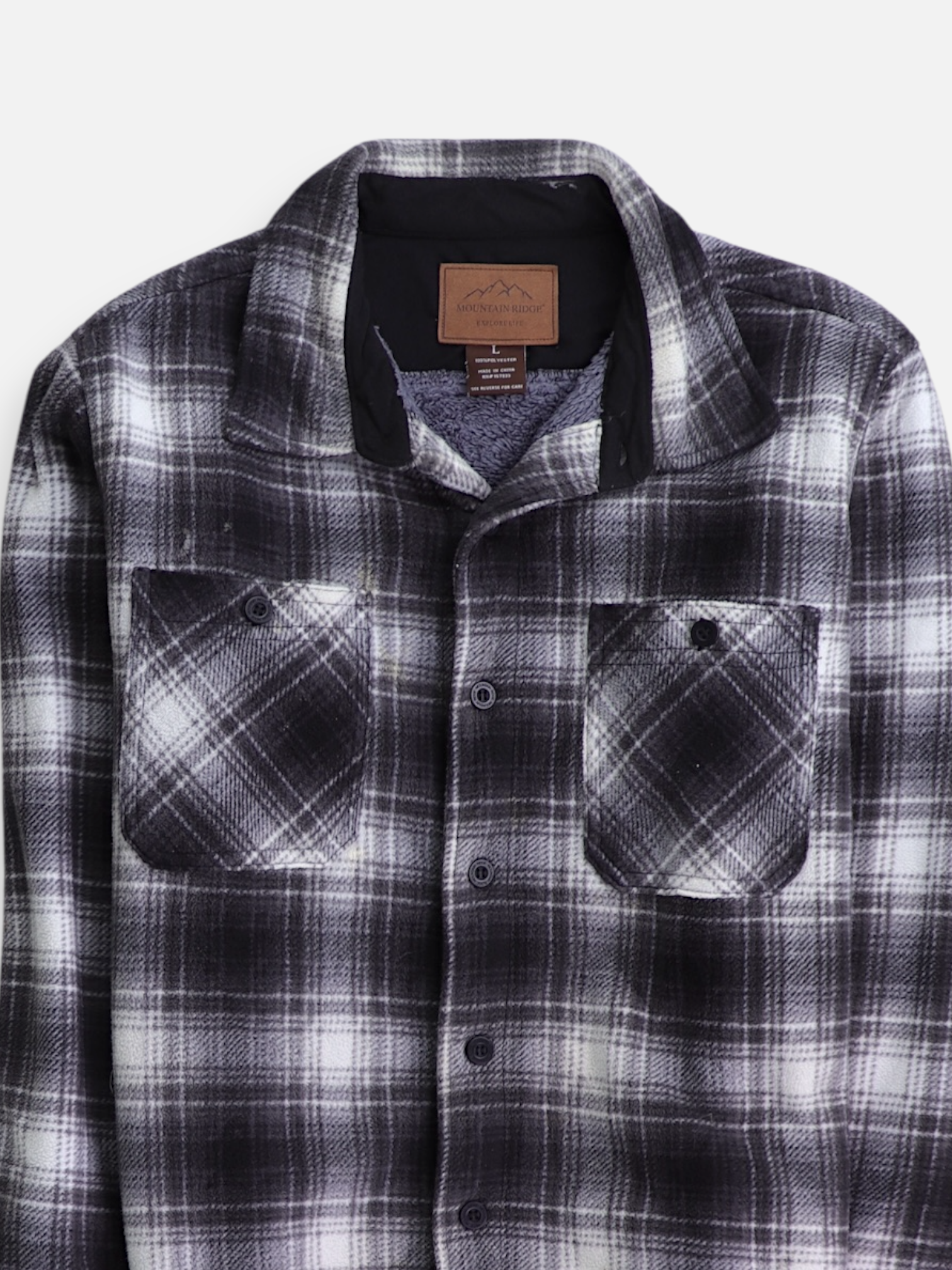 Chaqueta Sobrecamisa Color Block - Hombre - Large