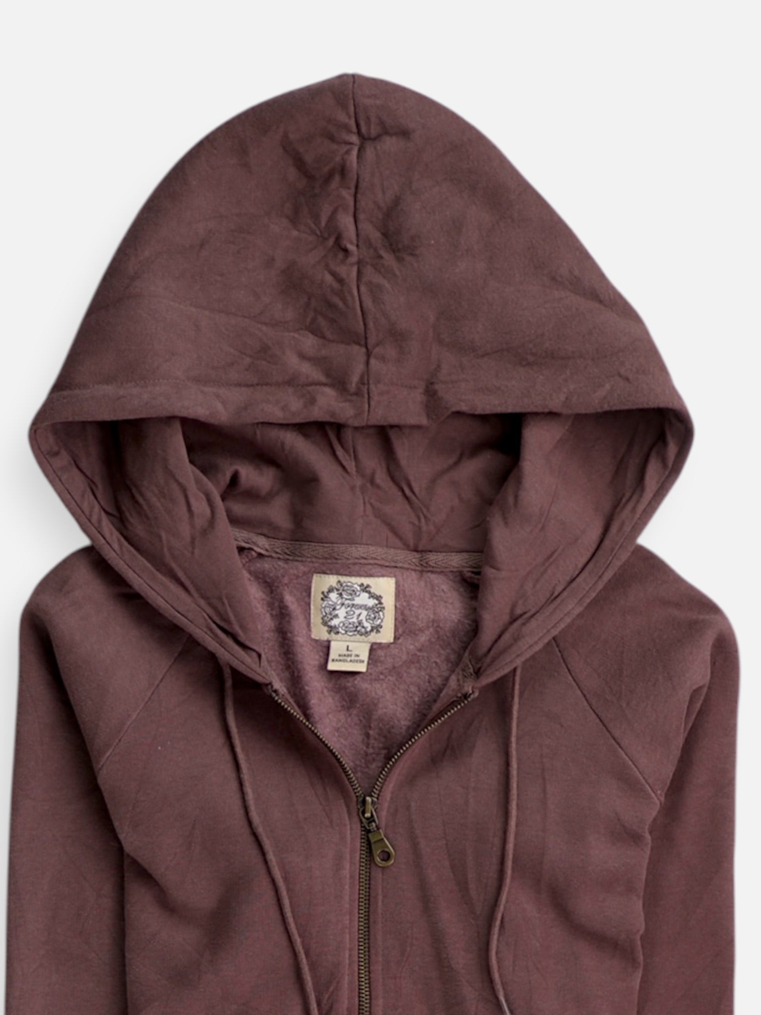 Forever 21 Sudadera Hoodie Basic - Mujer - Large