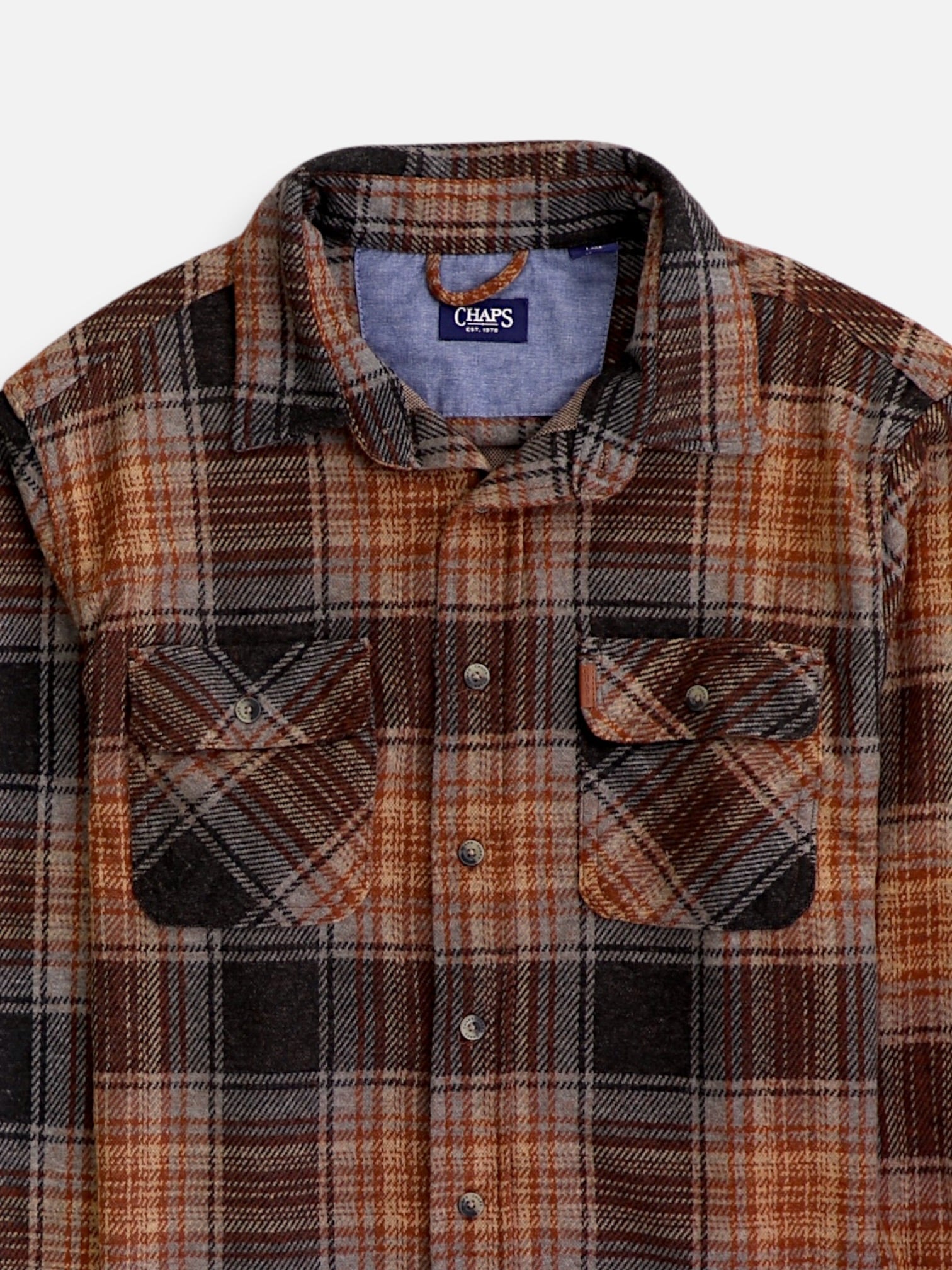 Chaps Camisa Plaid Types - Hombre - Large