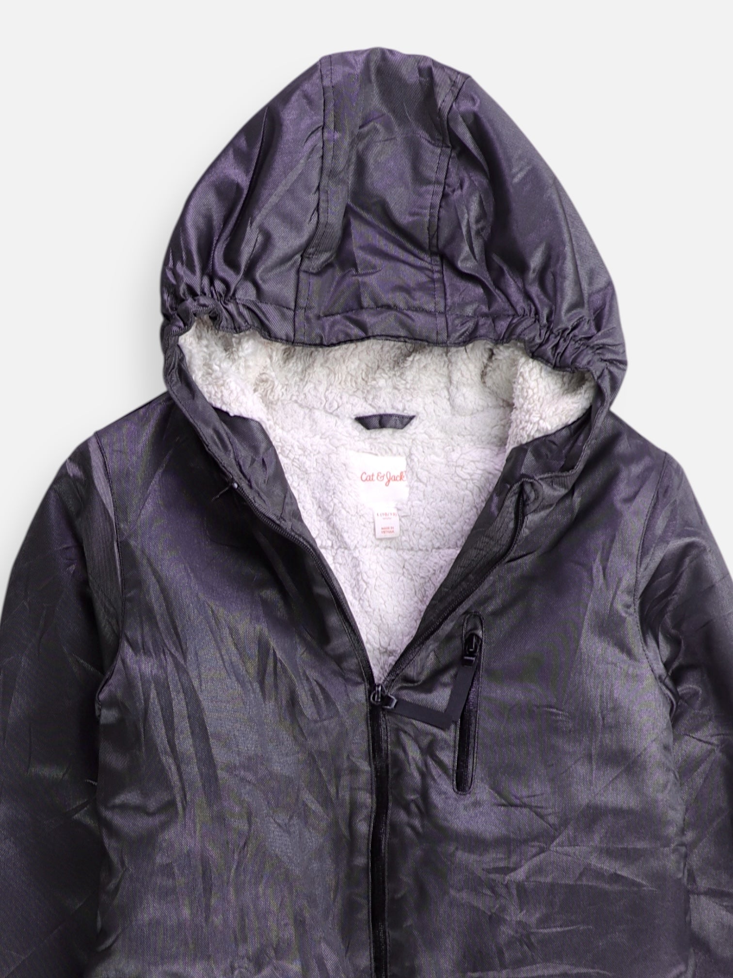 Cat & Jack  Chaqueta Impermeable Basic - Niño - Large - 10-12Y (Años)