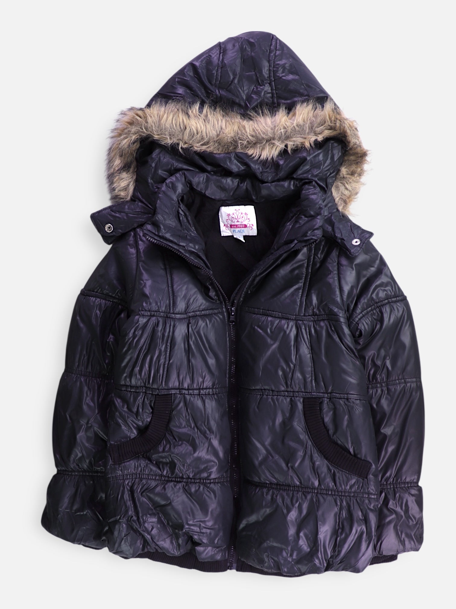 PLACE Chaqueta Puffer Impermeable - Niña - XL - 12-14Y (Años)