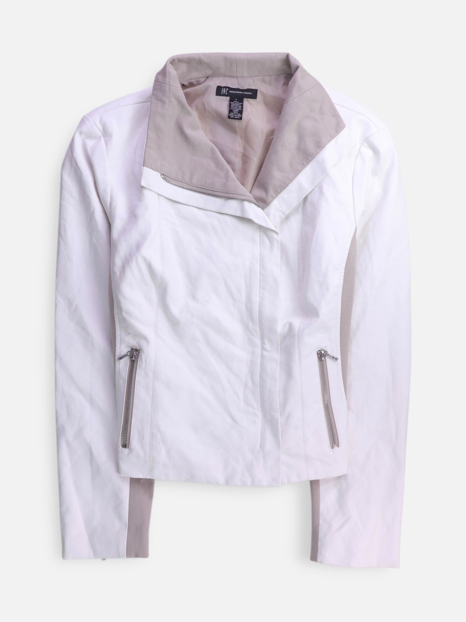 I.N.C Chaqueta Casual Cuero - Mujer - Large
