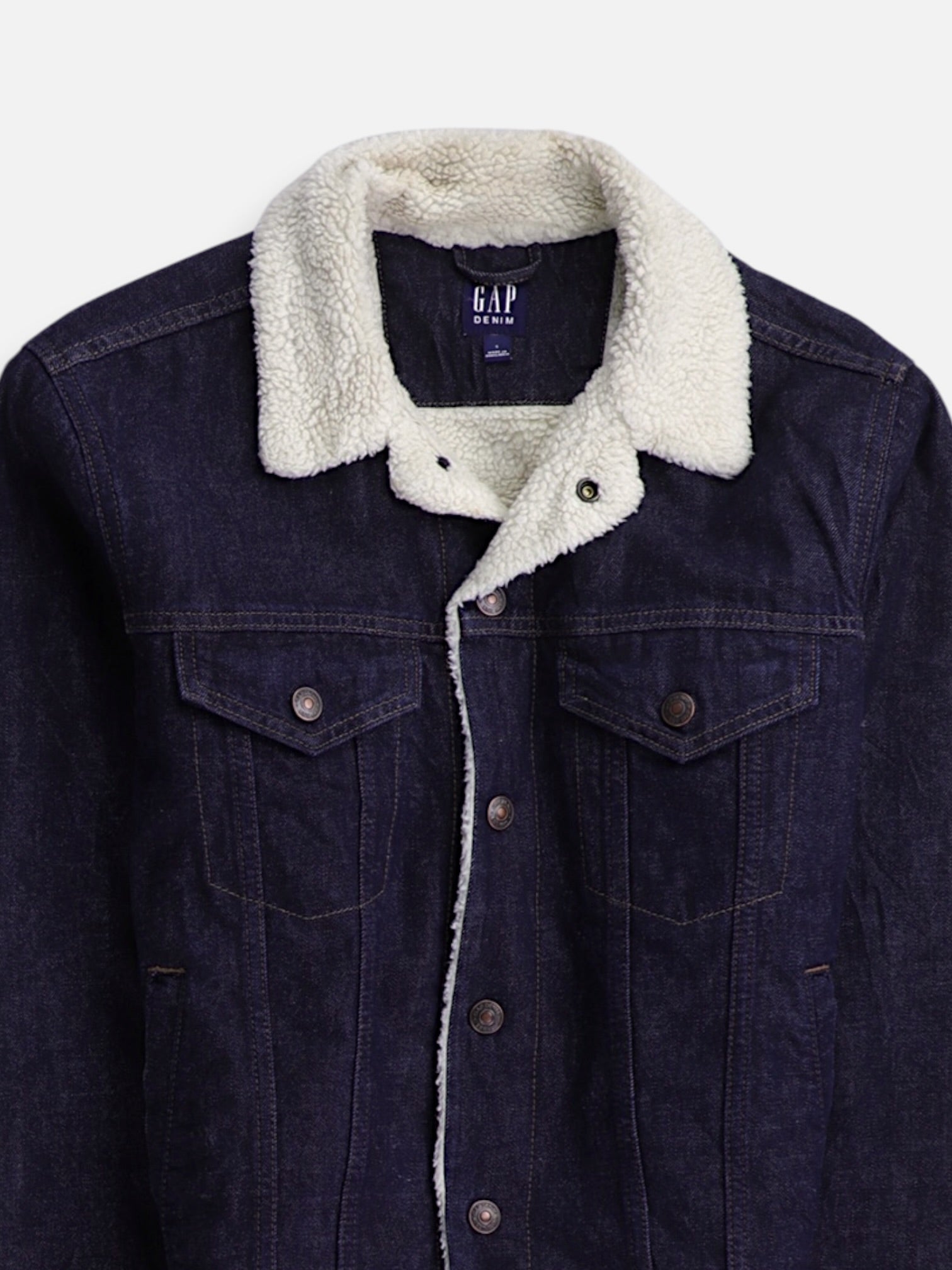 GAP Chaqueta Sherpa Trucker Denim - Hombre - Small
