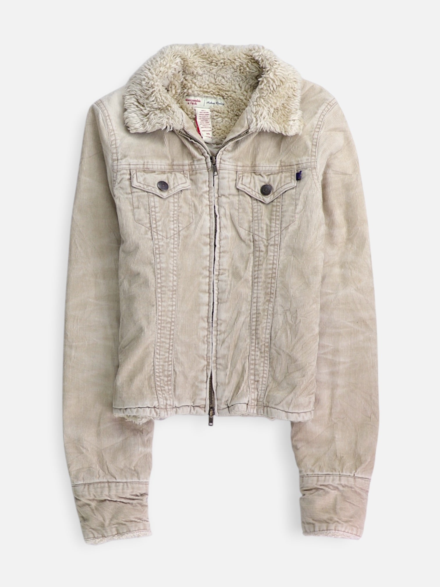 Abercrombie & Fitch Chaqueta Sherpa Trucker Corduroy - Mujer - XS