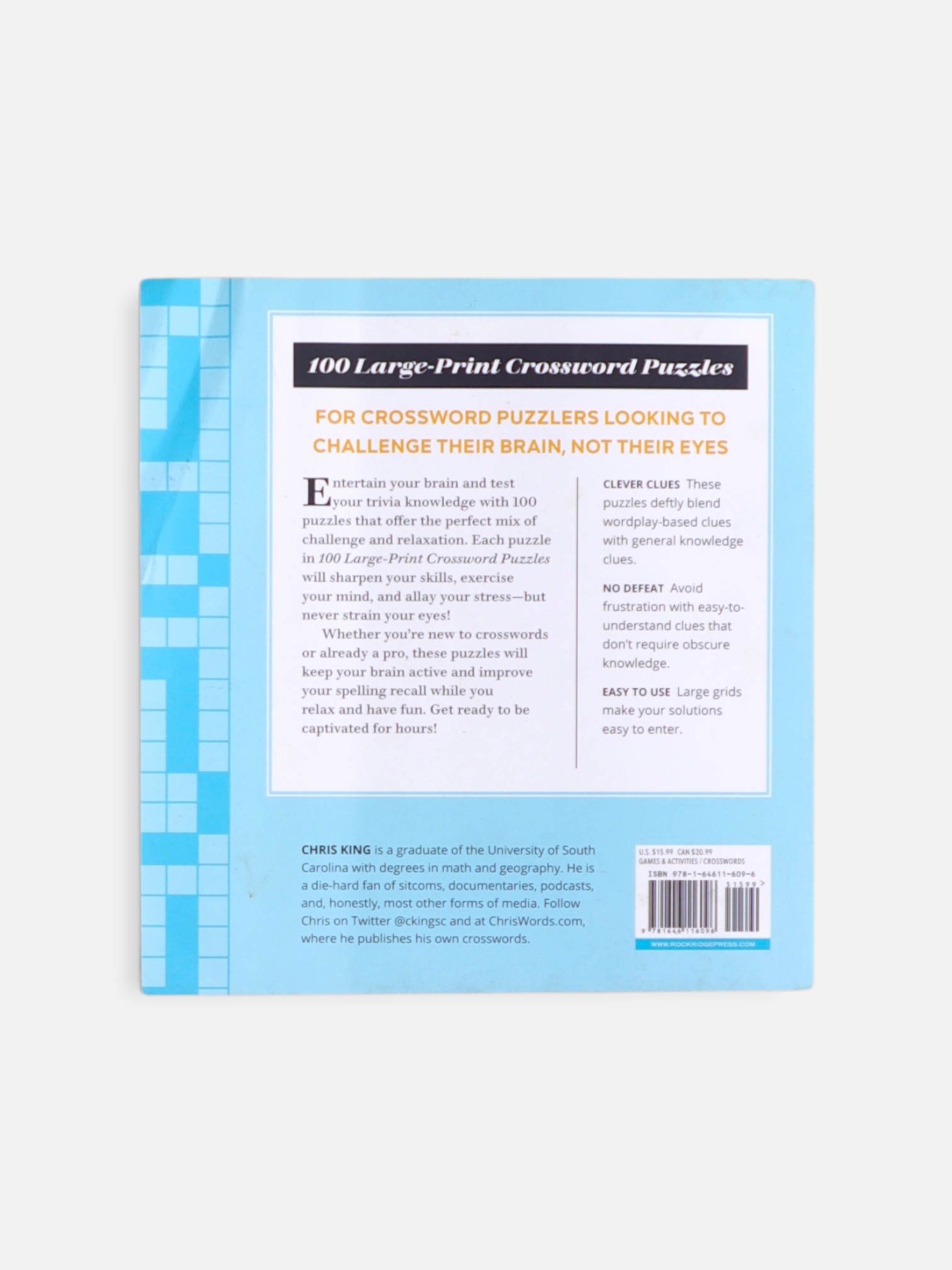 Libro 100 Large - Print Crossword puzzles  by Chris King