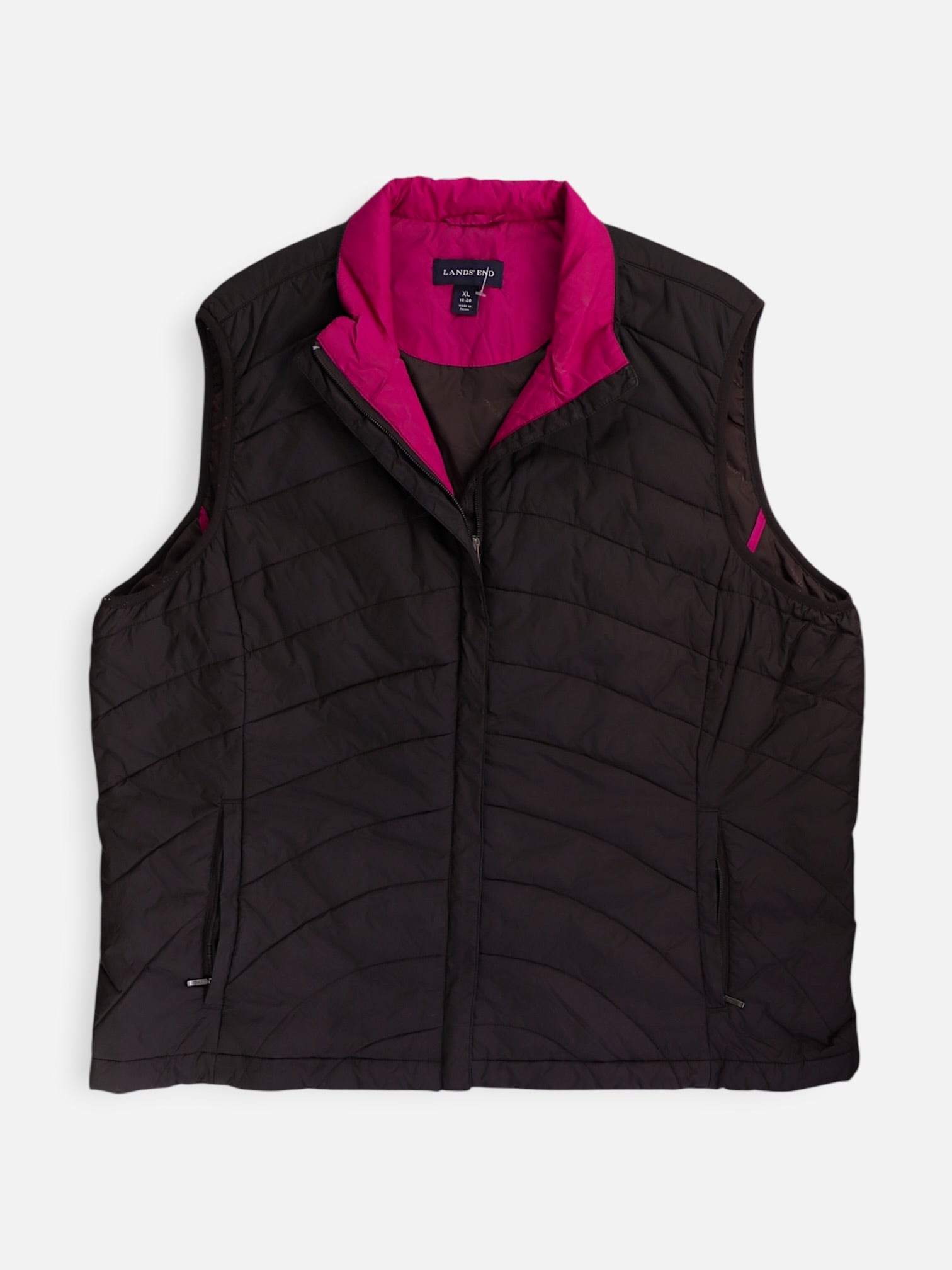 LANDS END Chaleco Puffer - Mujer - XL