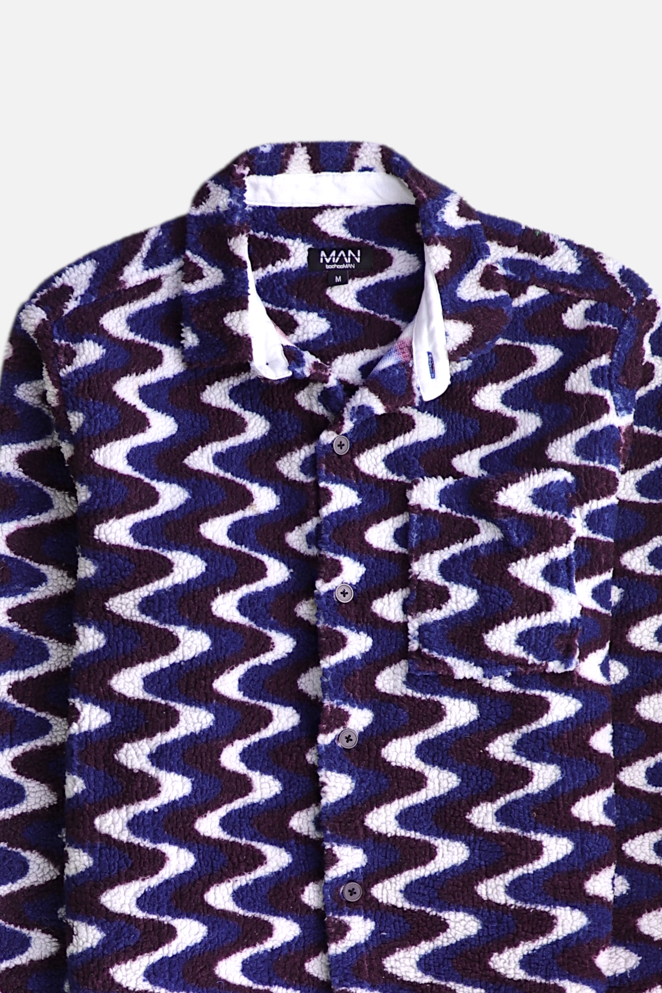 boohooman Chaqueta Sobrecamisa Color Block - Hombre - Medium