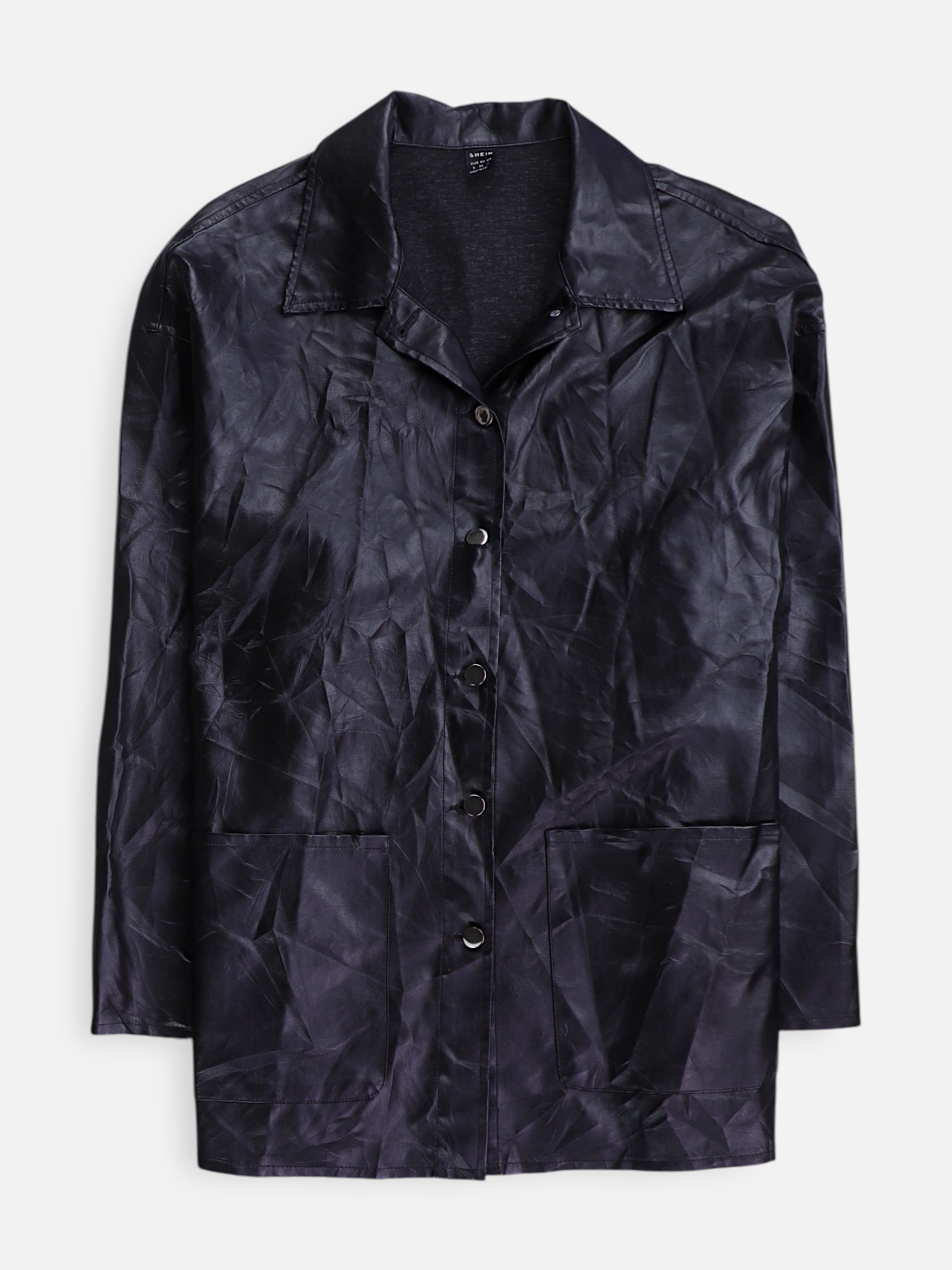 SHEIN Chaqueta Sobrecamisa Cuero - Hombre - Small