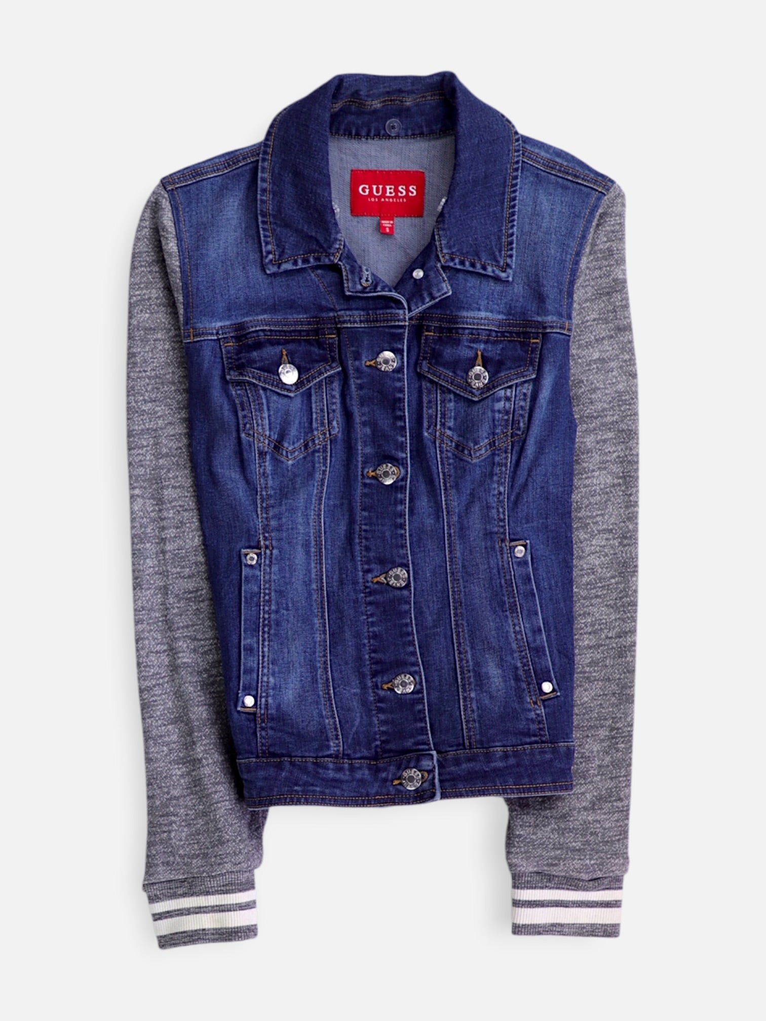 Guess Chaqueta Denim  Color Block - Mujer - Small
