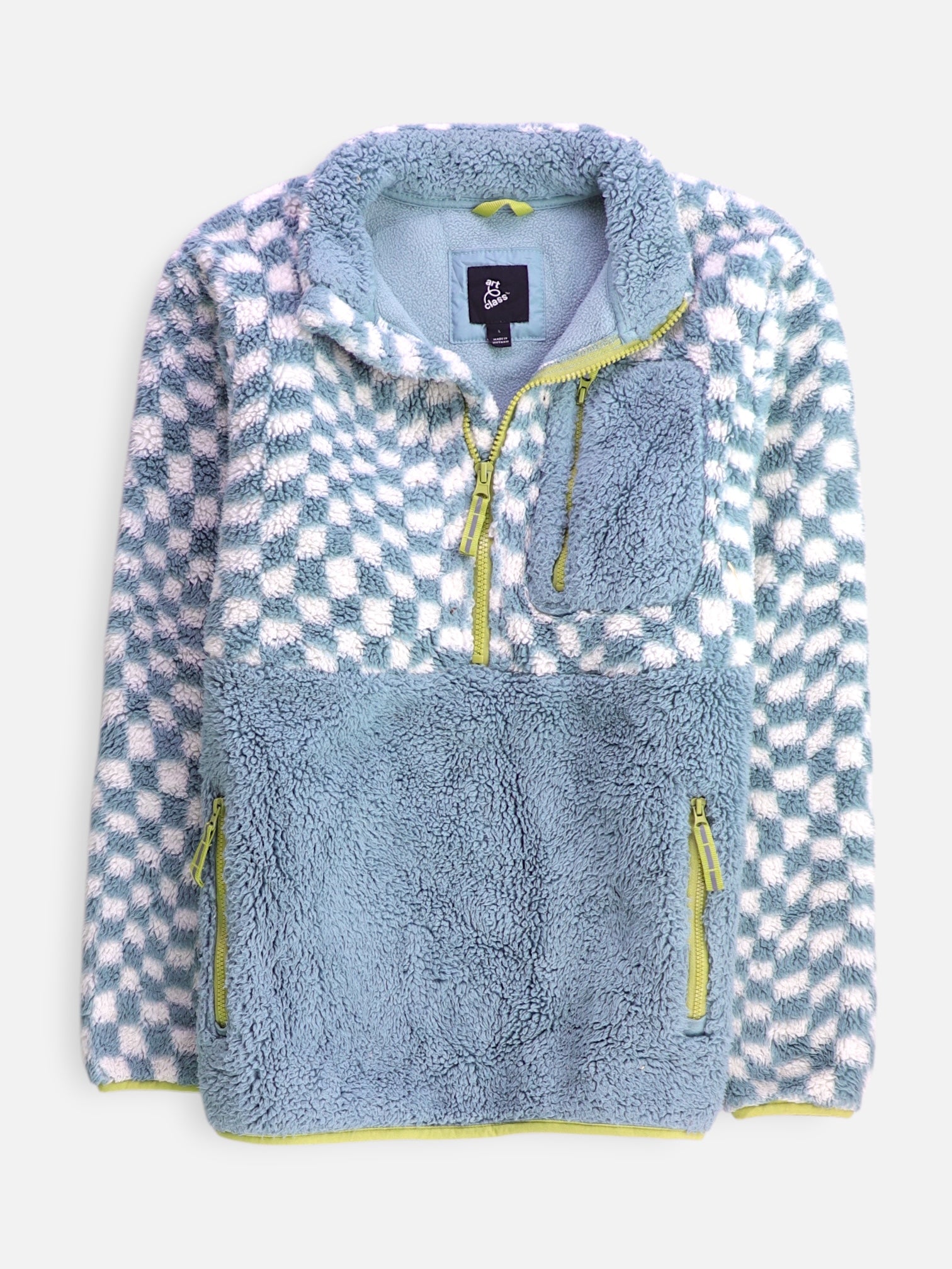 Sueter Fleece Color Block - Niño - Large - 12-13Y (Años)