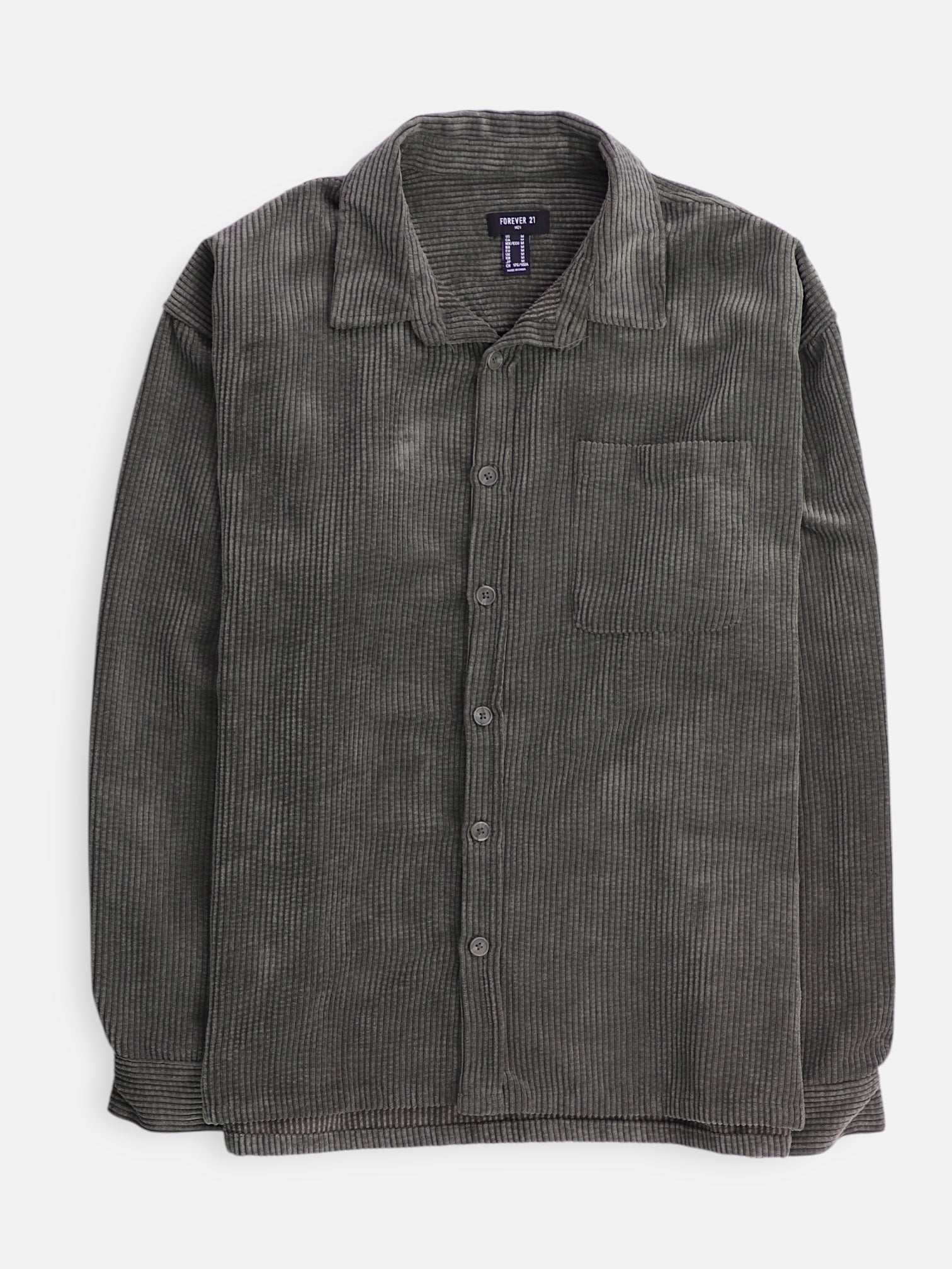 Forever 21 Chaqueta Sobrecamisa Corduroy - Mujer - Medium