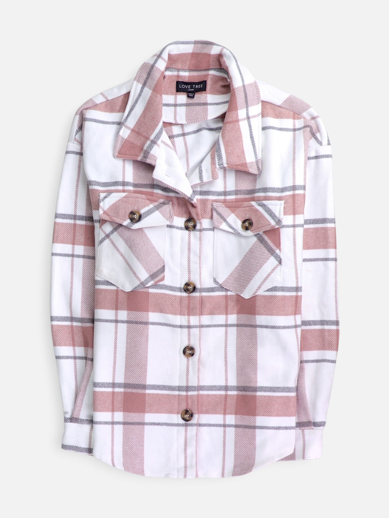 LOVE TREE  Chaqueta Sobrecamisa Plaid Types - Mujer - Large