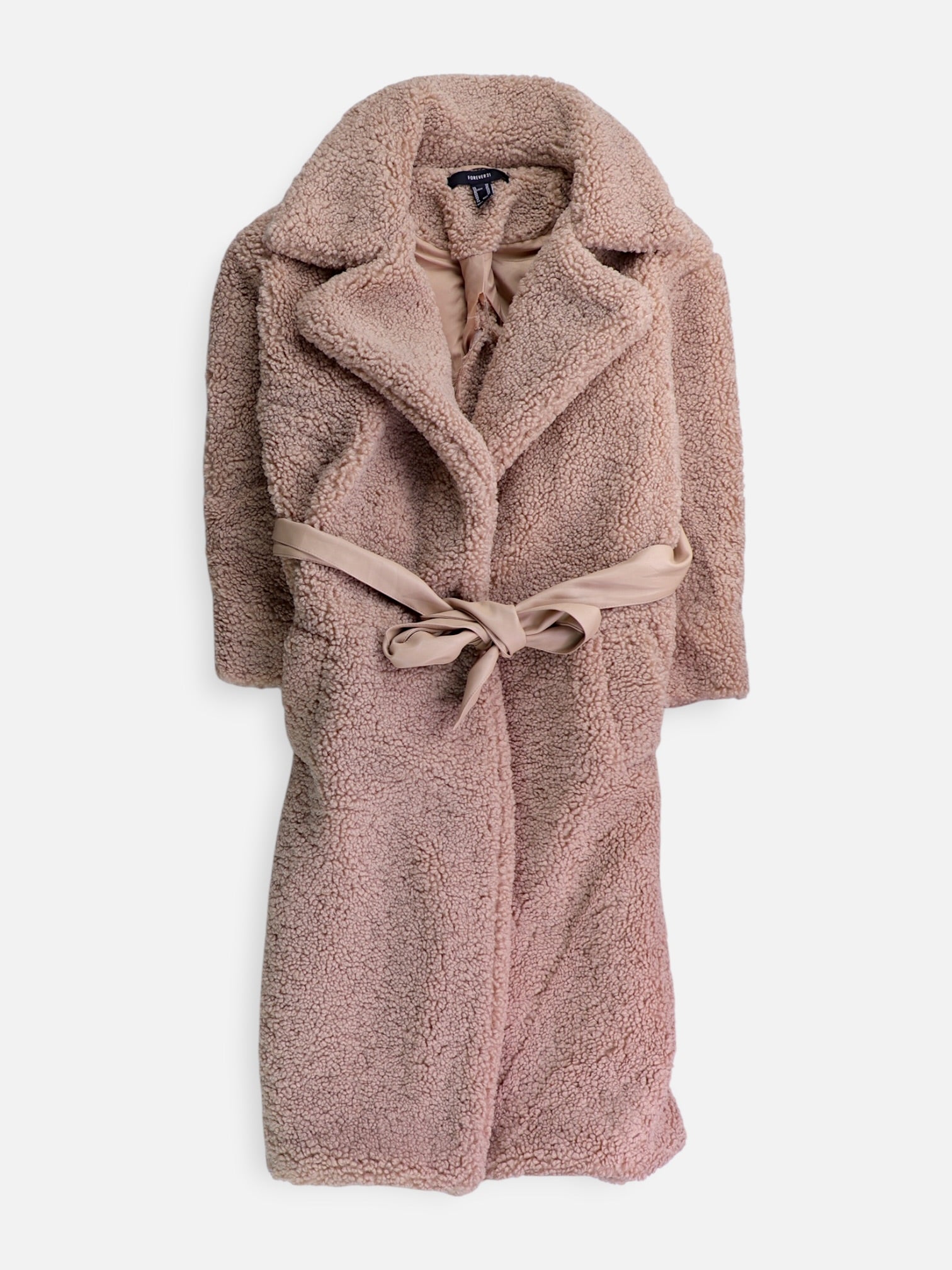 Forever 21 Abrigo Casual Teddy - Mujer - XS