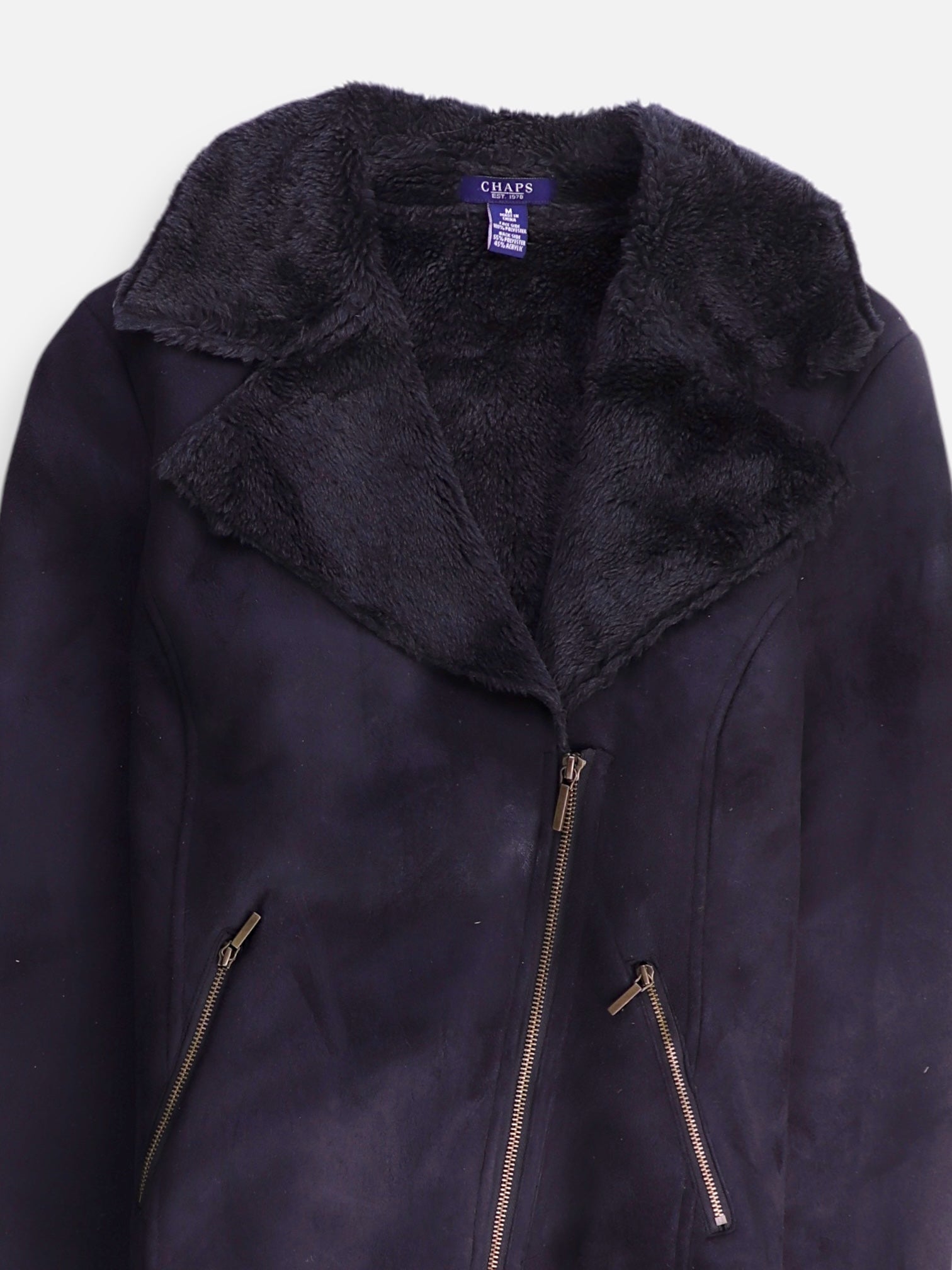 Chaps Chaqueta Casual Suede - Mujer - Medium
