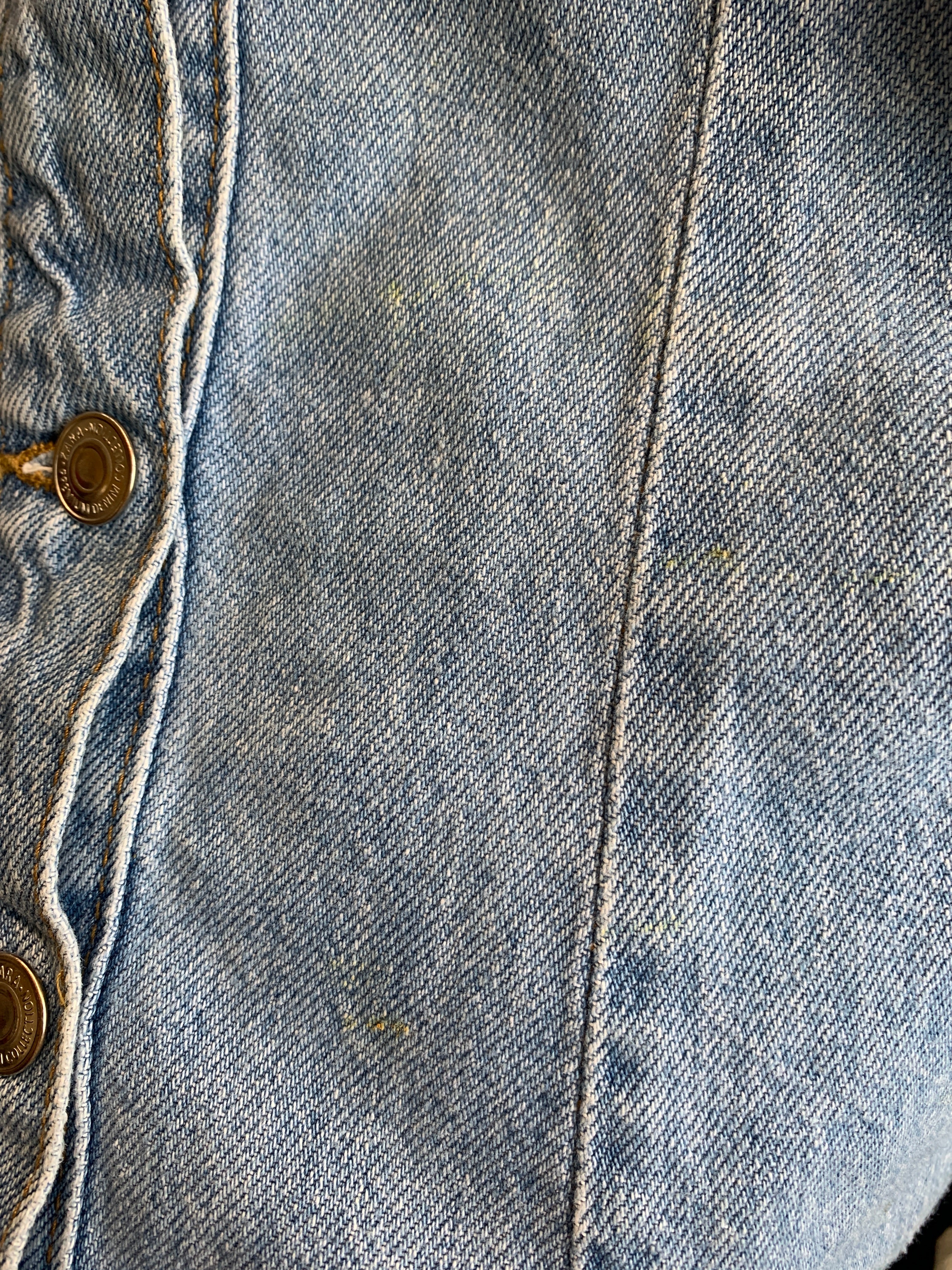 ZARA Chaqueta Denim  Largo - Mujer - Large