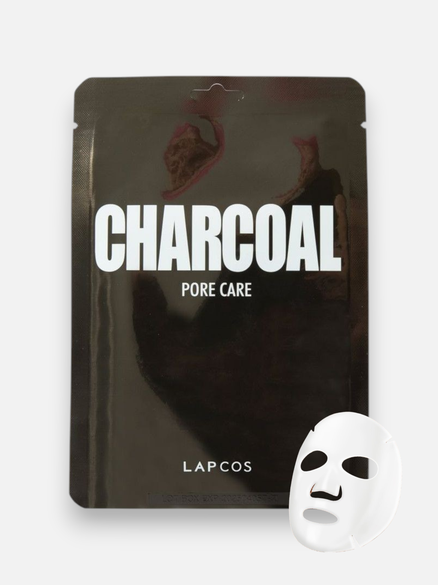 LAPCOS Facial Mask Charcoal Pore Care Facial 25 ml - Charcoal Powder, Glycolic Acid + Panthenol