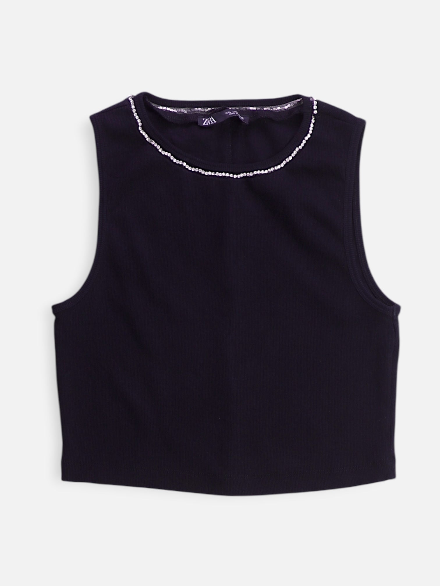 ZARA Blusa Crop Top - Mujer - Large