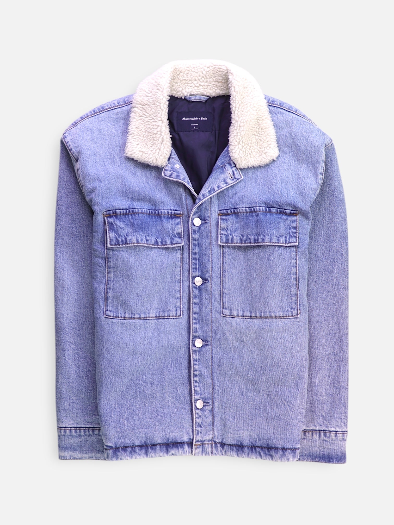Abercrombie & Fitch Chaqueta Casual Denim - Hombre - Large