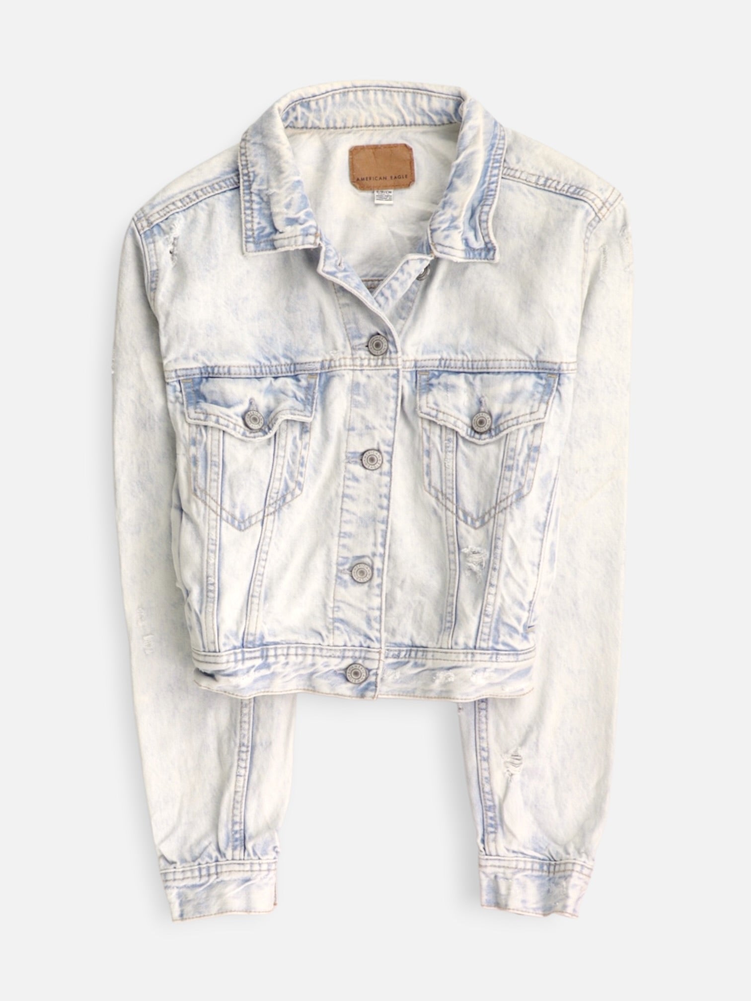 American Eagle Chaqueta Denim  Crop Top - Mujer - Small