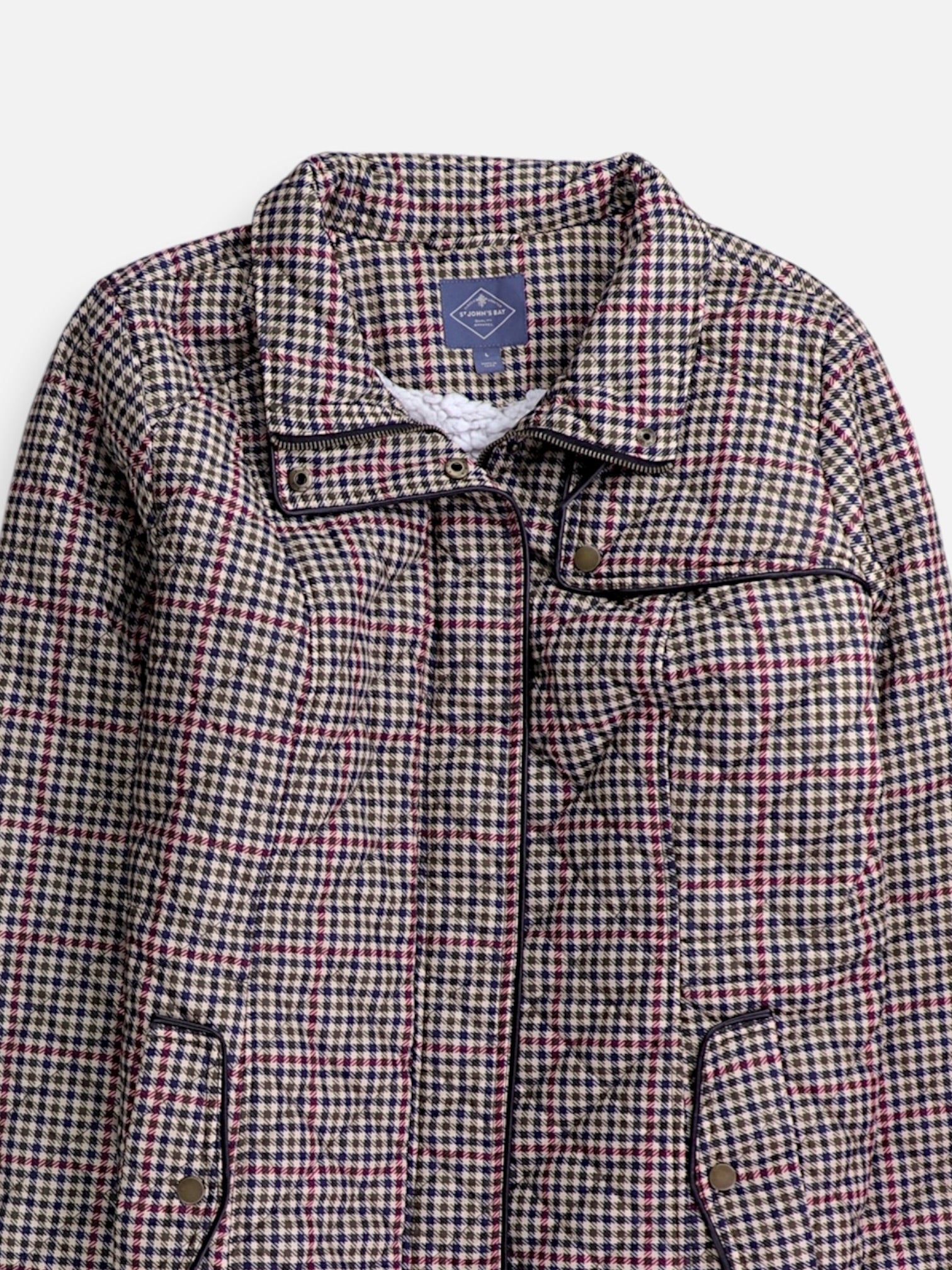 ST JOHNS BAY Chaqueta Puffer Impermeable - Mujer - Large