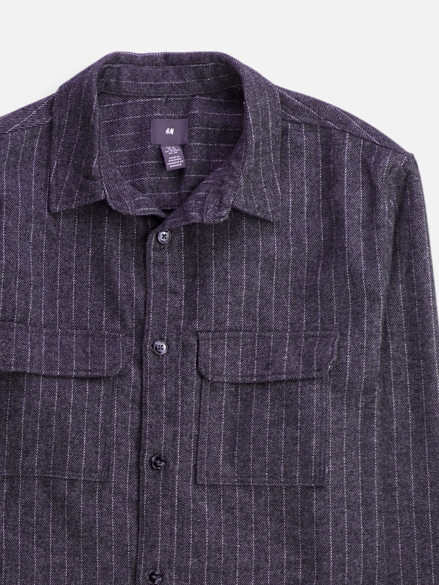 H&M Chaqueta Sobrecamisa Basic - Hombre - XL