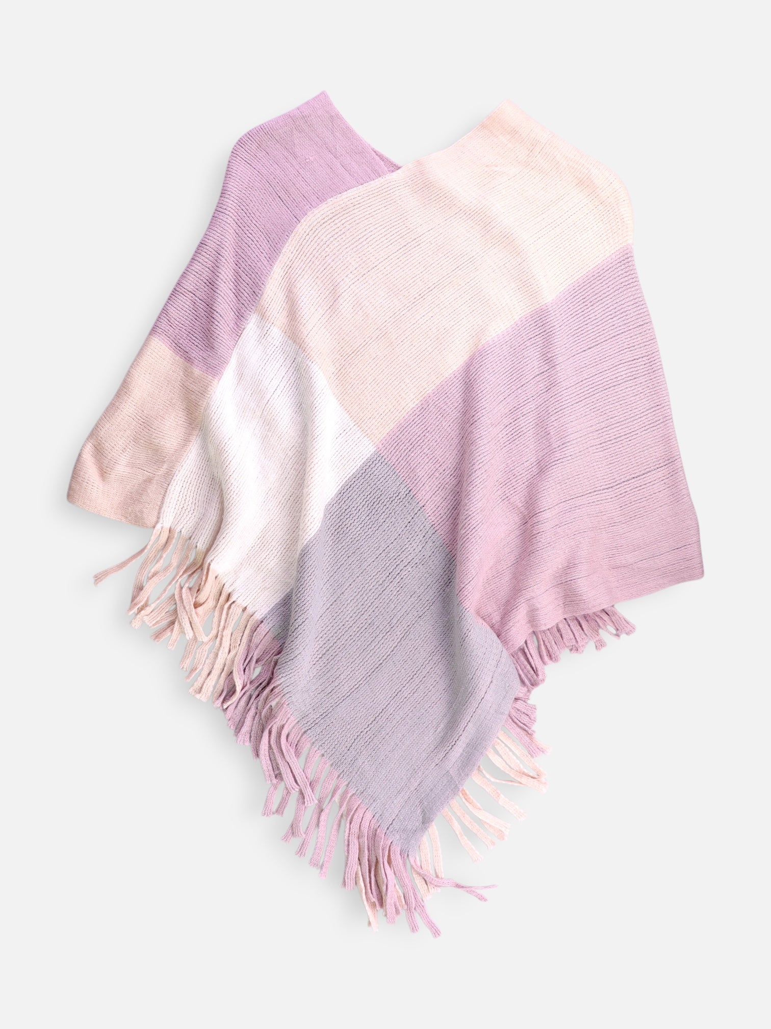Poncho Color Block - Mujer - Talla Única (One Size)