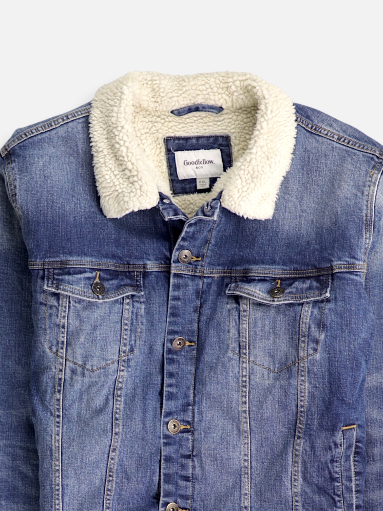 Goodiefellow Chaqueta Sherpa Trucker Denim - Hombre - 2XL