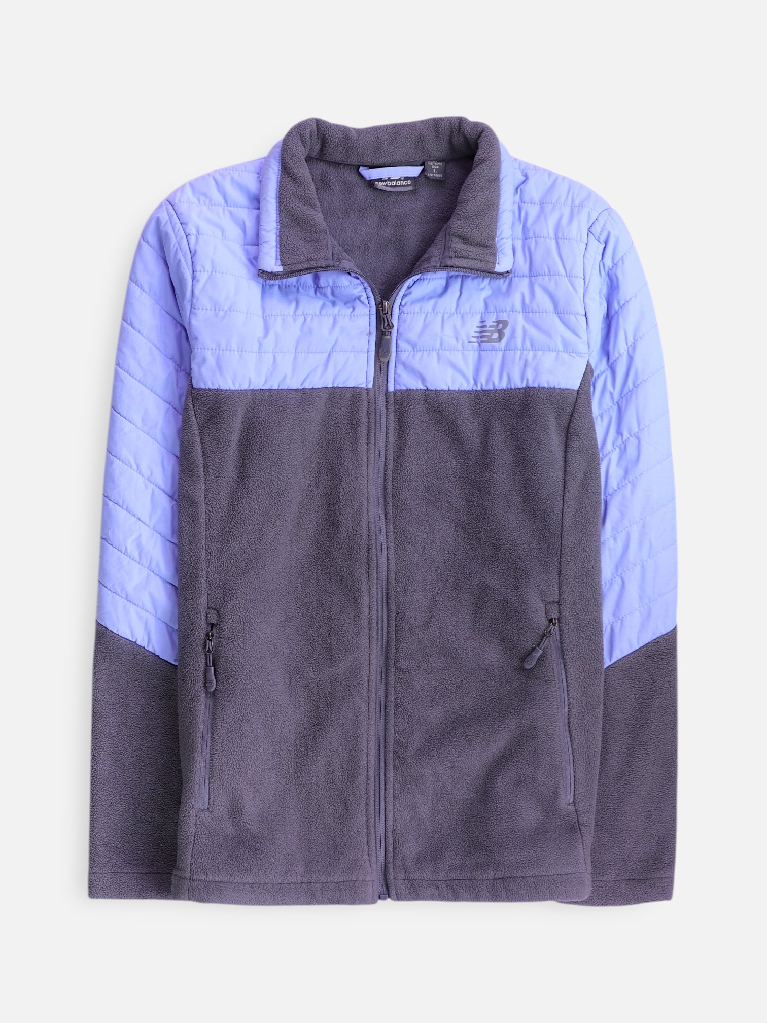 New Balance Sueter Fleece Color Block - Mujer - Large