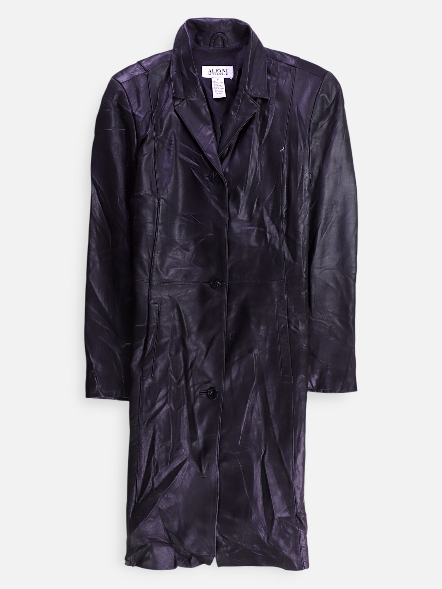 ALFANI Chaqueta Cuero Largo - Mujer - Medium