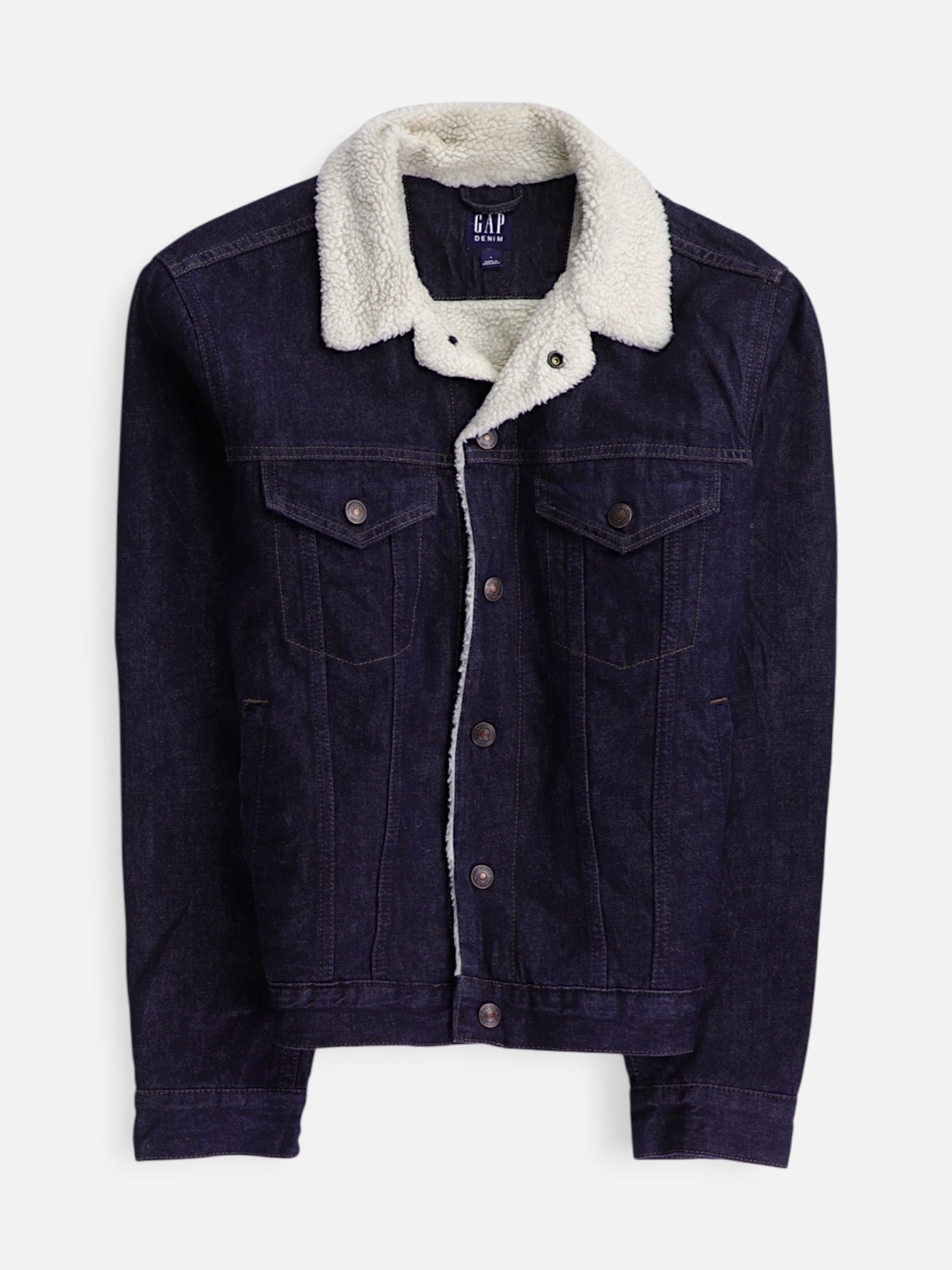 GAP Chaqueta Sherpa Trucker Denim - Hombre - Small