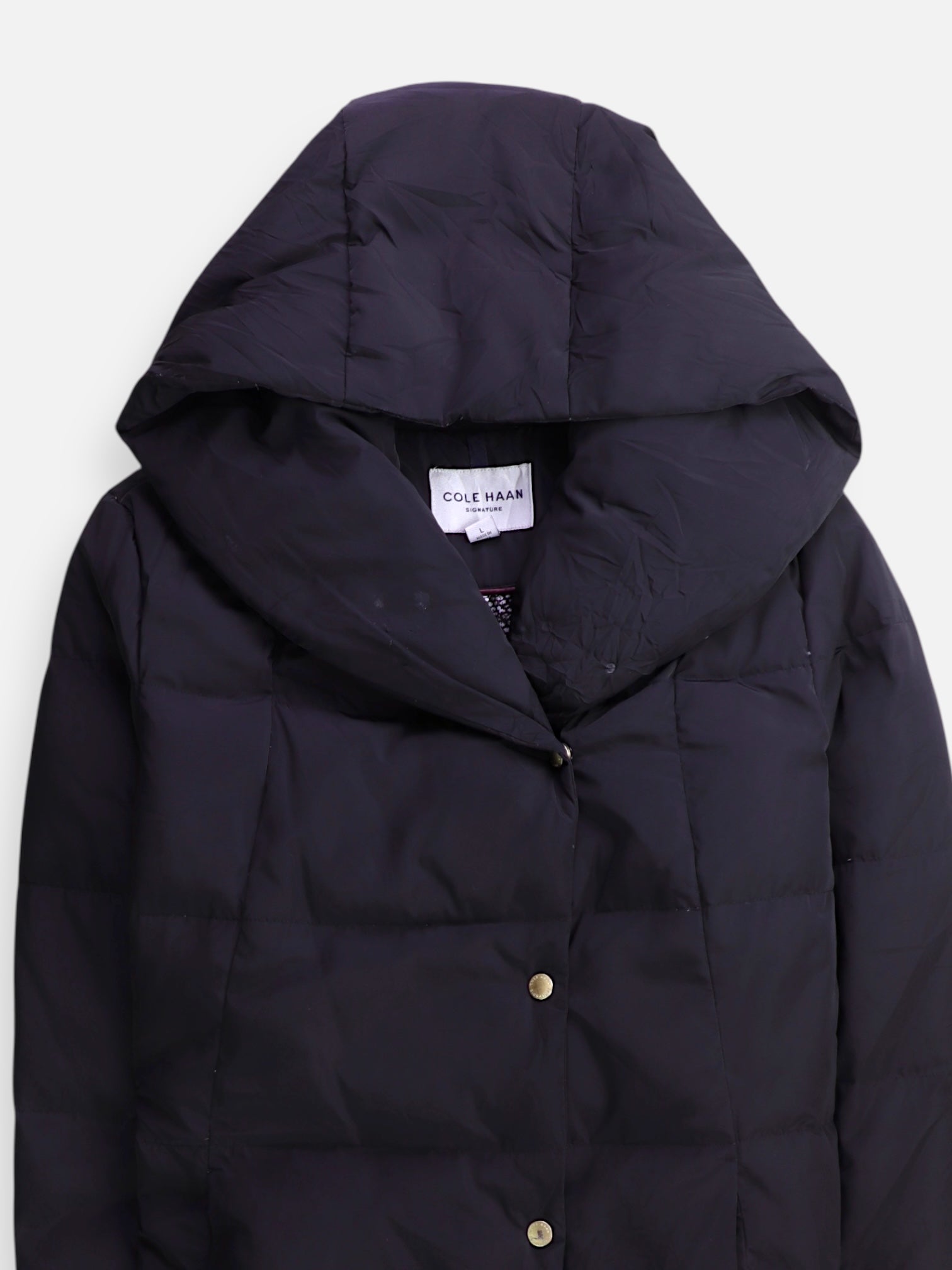 COLE HAAN Chaqueta Puffer Impermeable - Mujer - Large