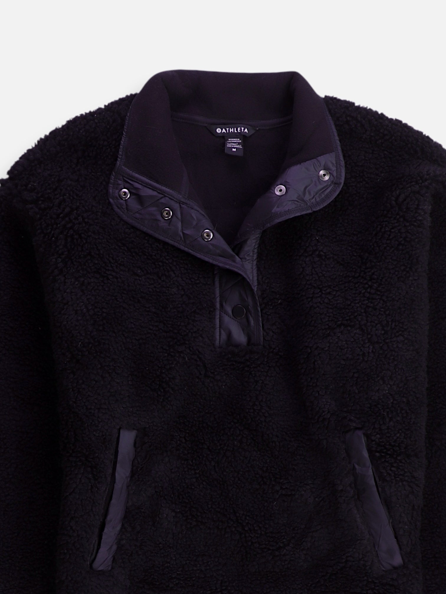 ATHLETA Sueter Fleece Teddy - Hombre - Medium