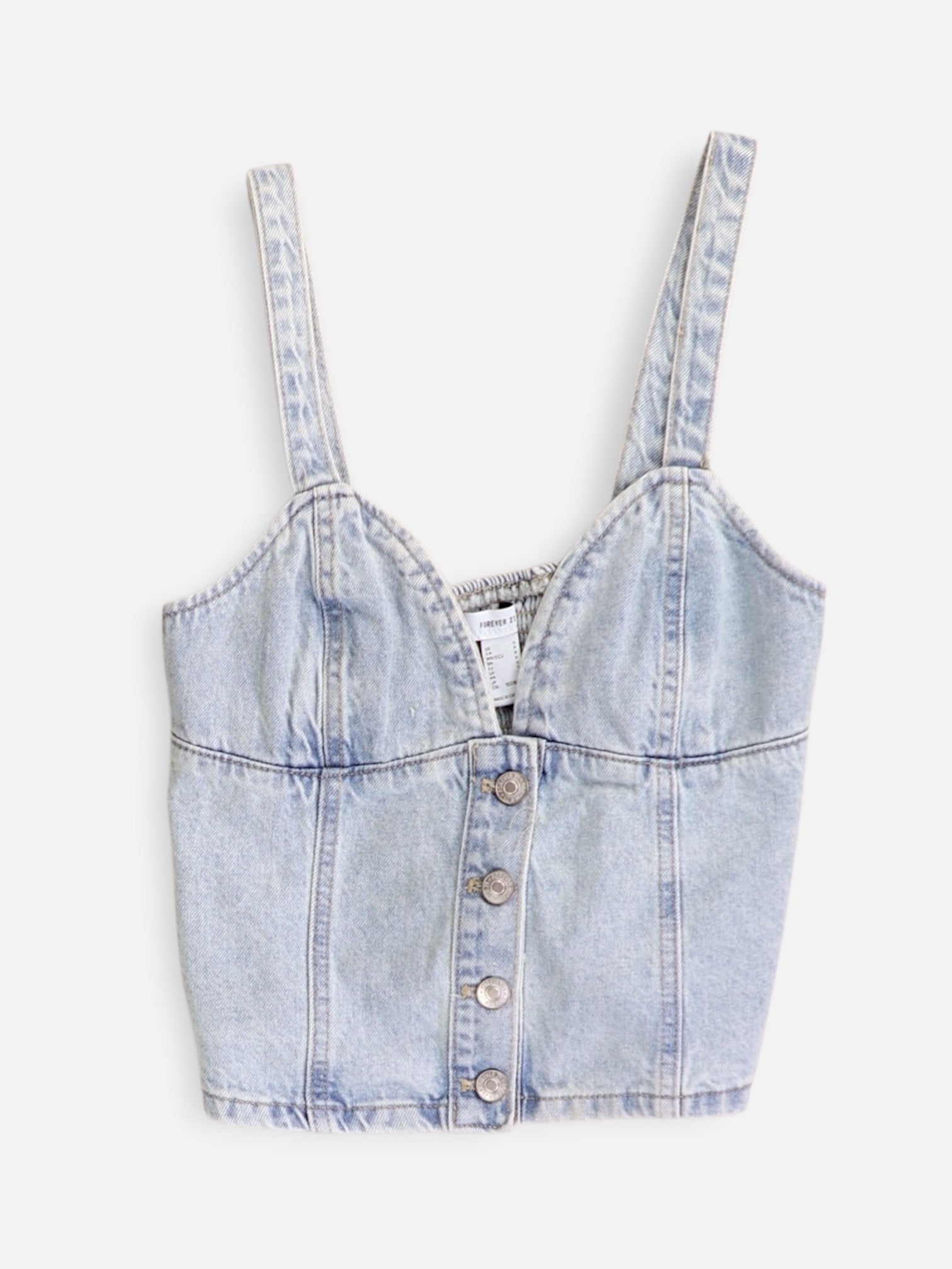 Forever 21 Blusa Denim - Mujer - Small
