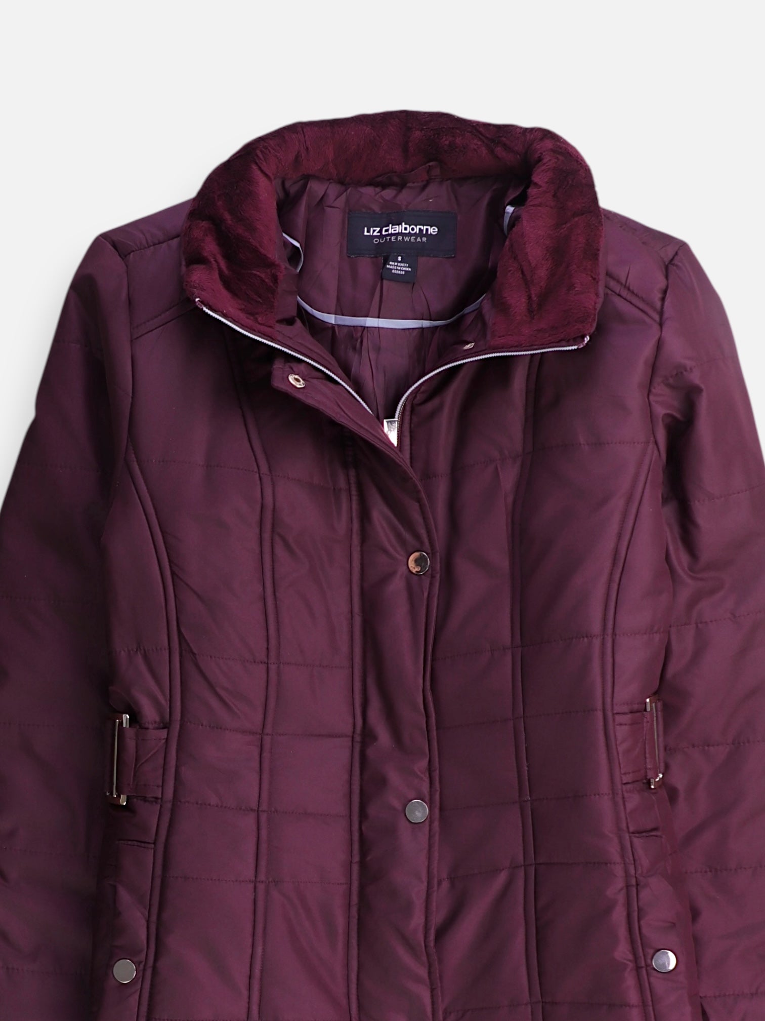 LIZ claiborne Chaqueta Puffer Impermeable - Mujer - Small