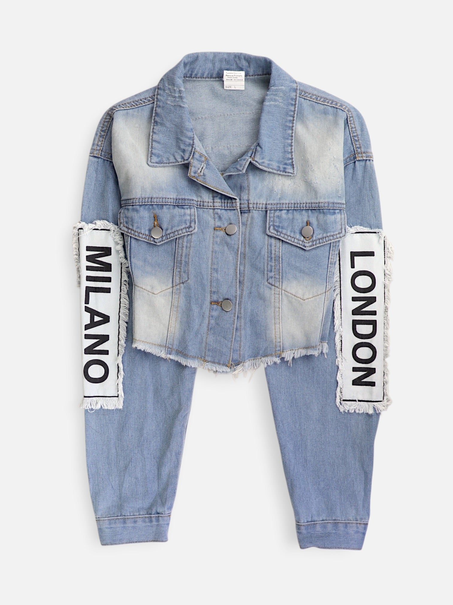 Chaqueta Denim  Crop Top - Mujer - Large