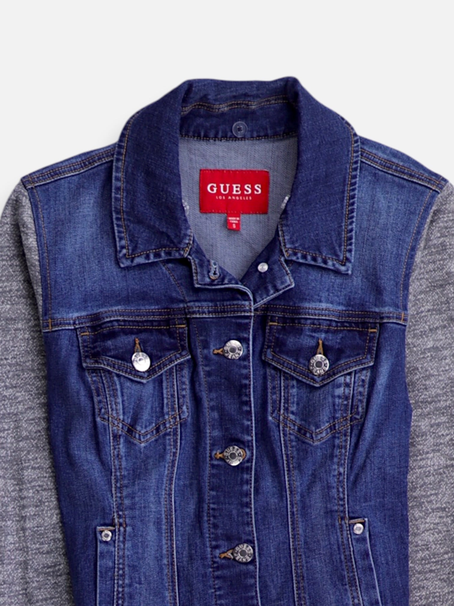 Guess Chaqueta Denim  Color Block - Mujer - Small