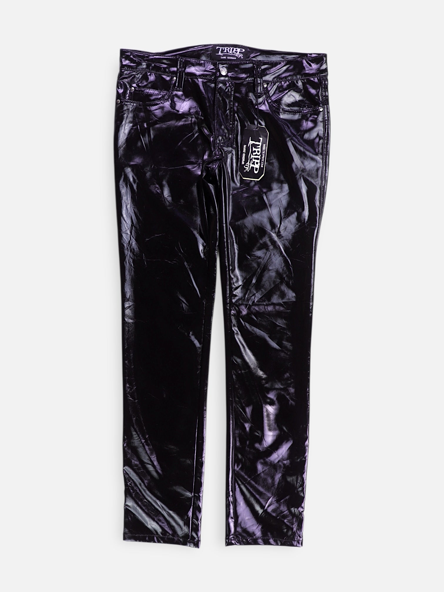 Pantalon Regular Fit Cuero - Mujer - 30'