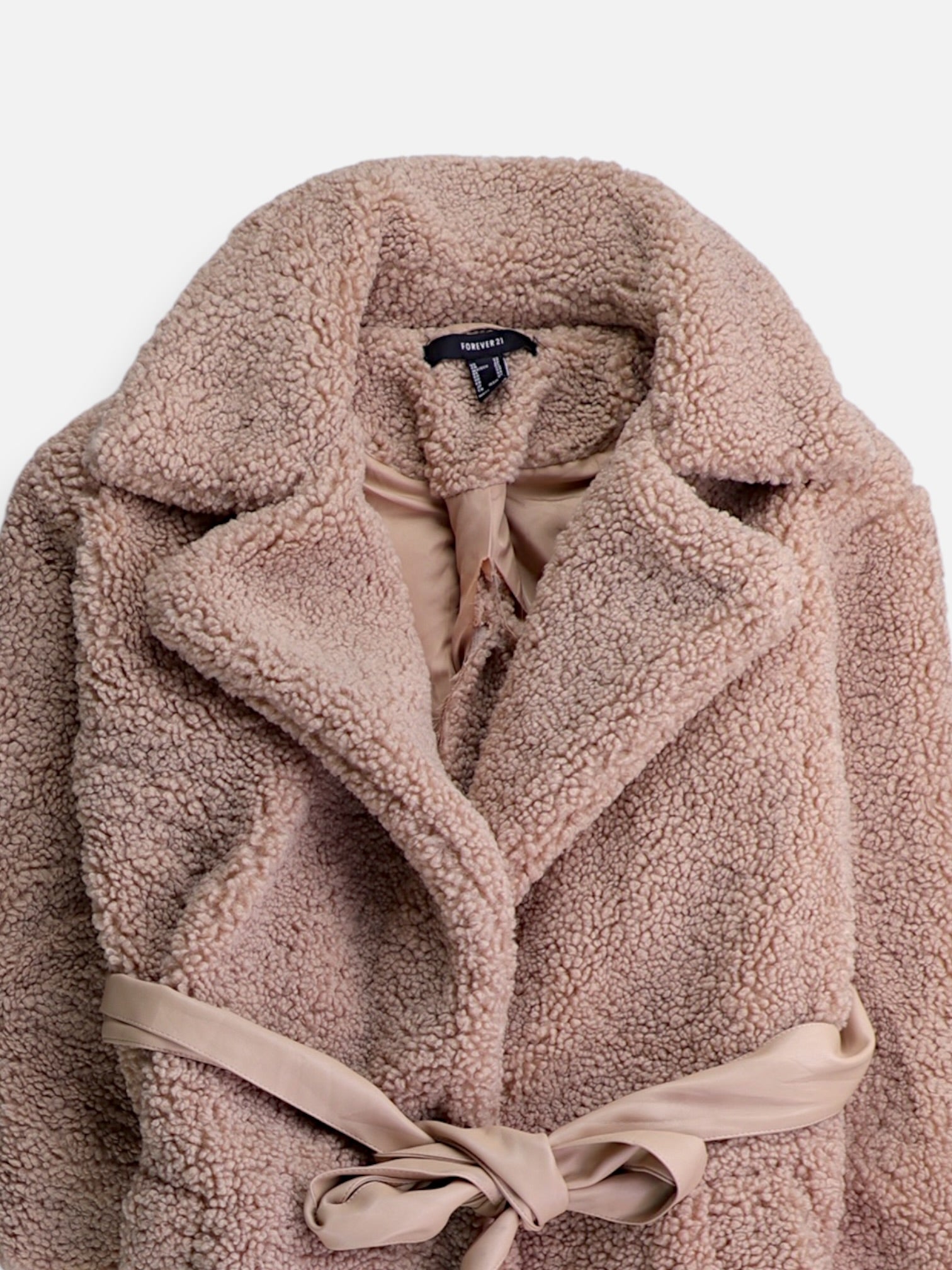 Forever 21 Abrigo Casual Teddy - Mujer - XS
