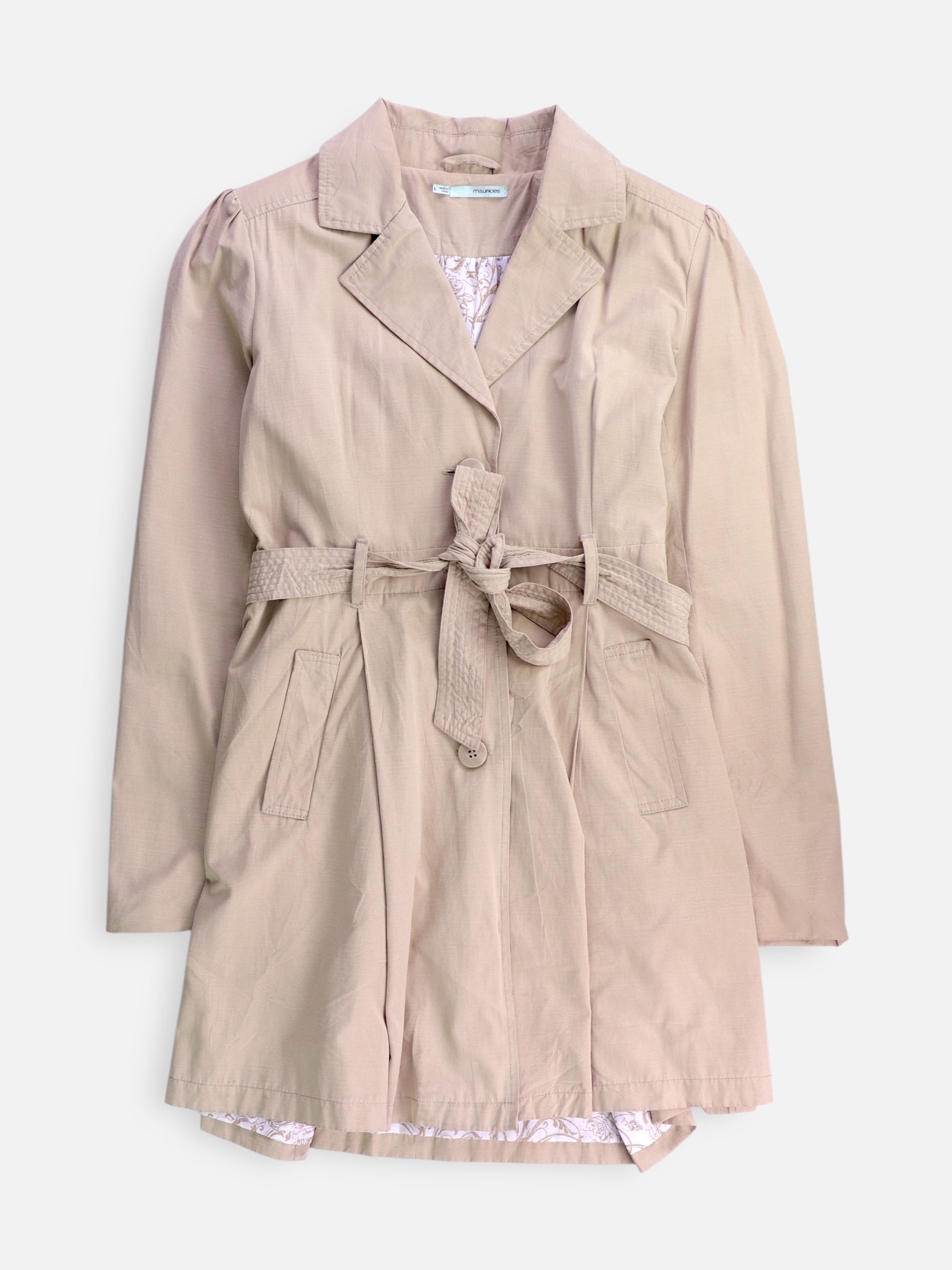 Chaqueta Trench coat Basic - Mujer - Large