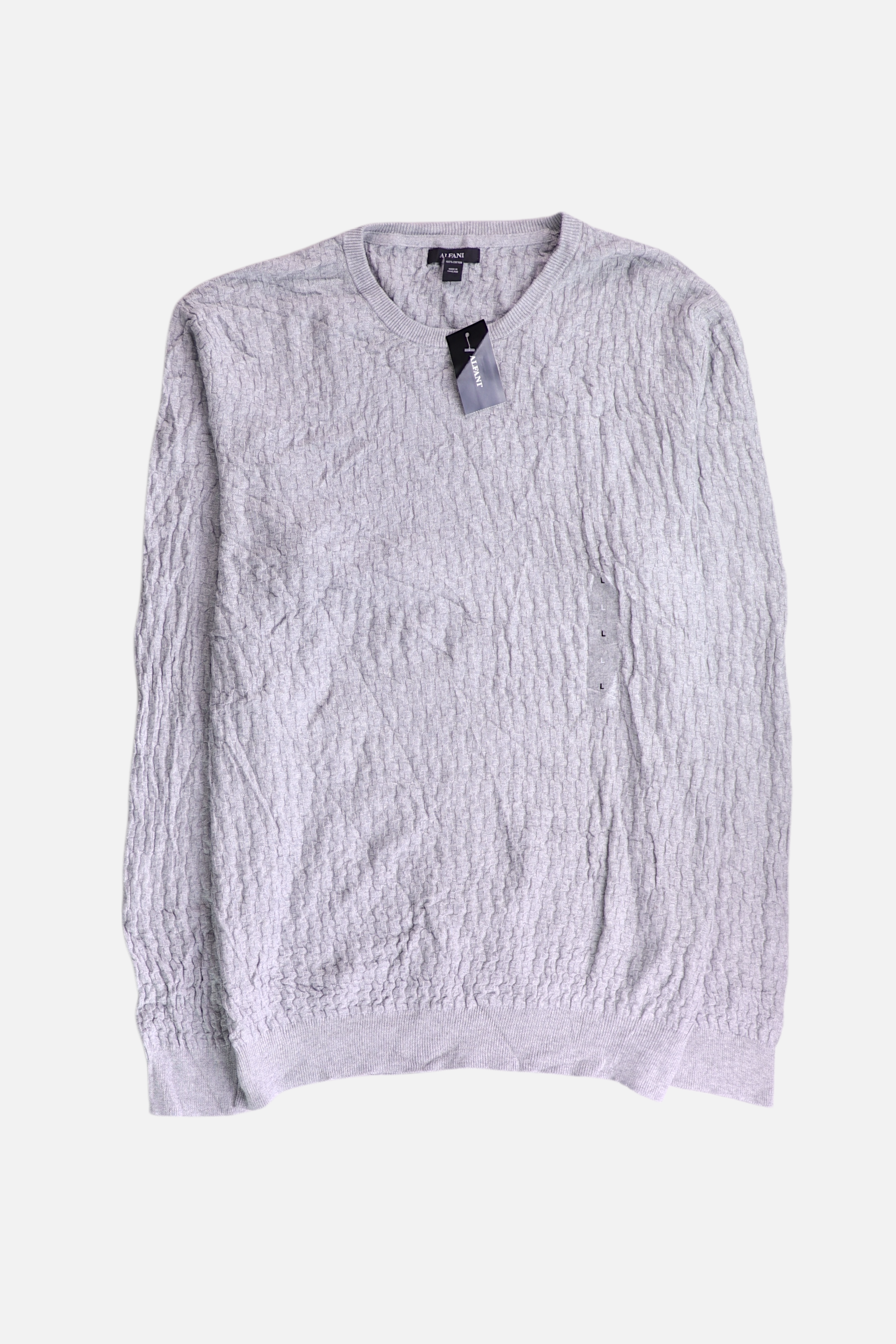 ALFANI Sueter Knit Casual - Hombre - Large