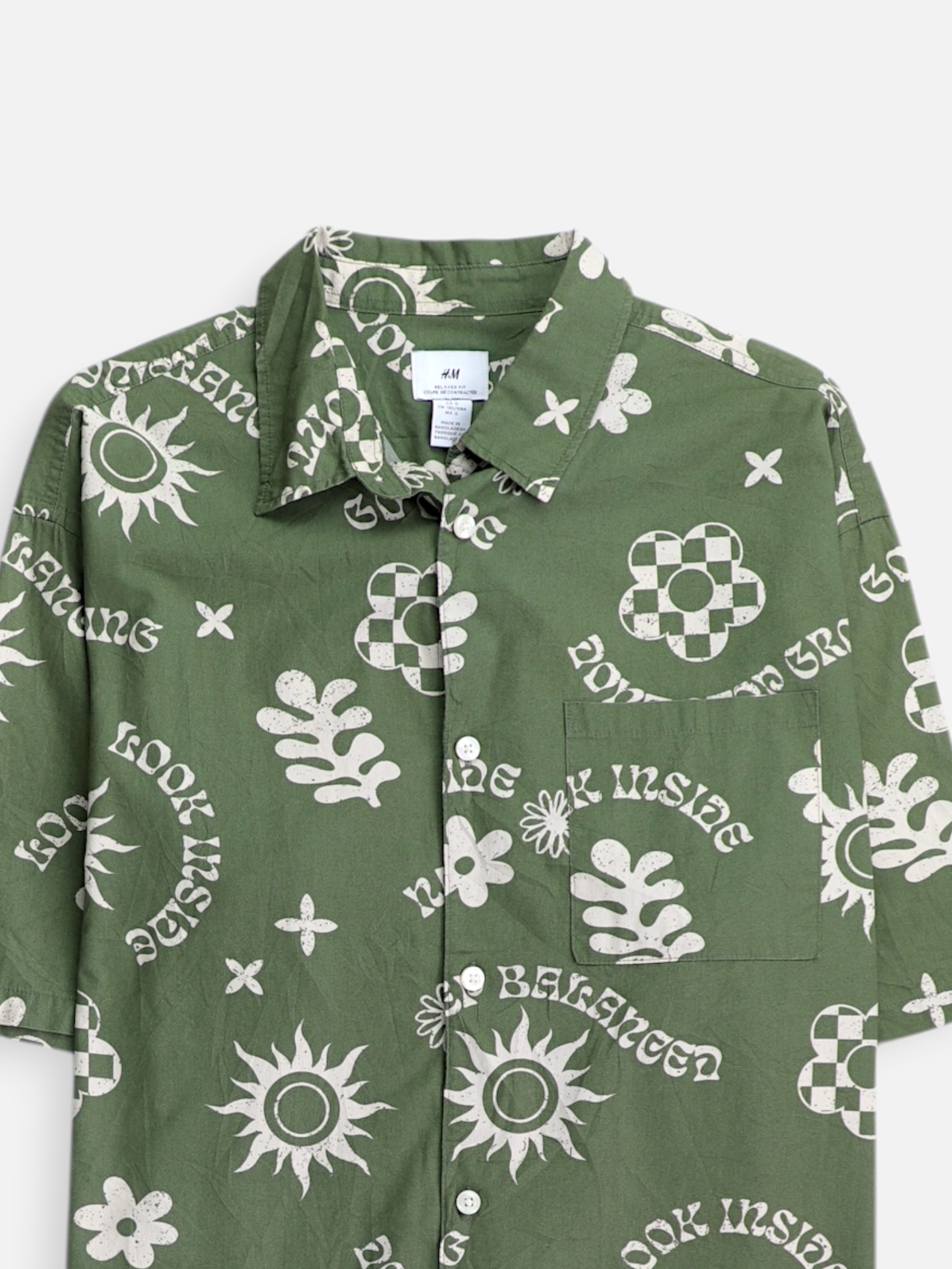H&M Camisa Verano - Hombre - Large
