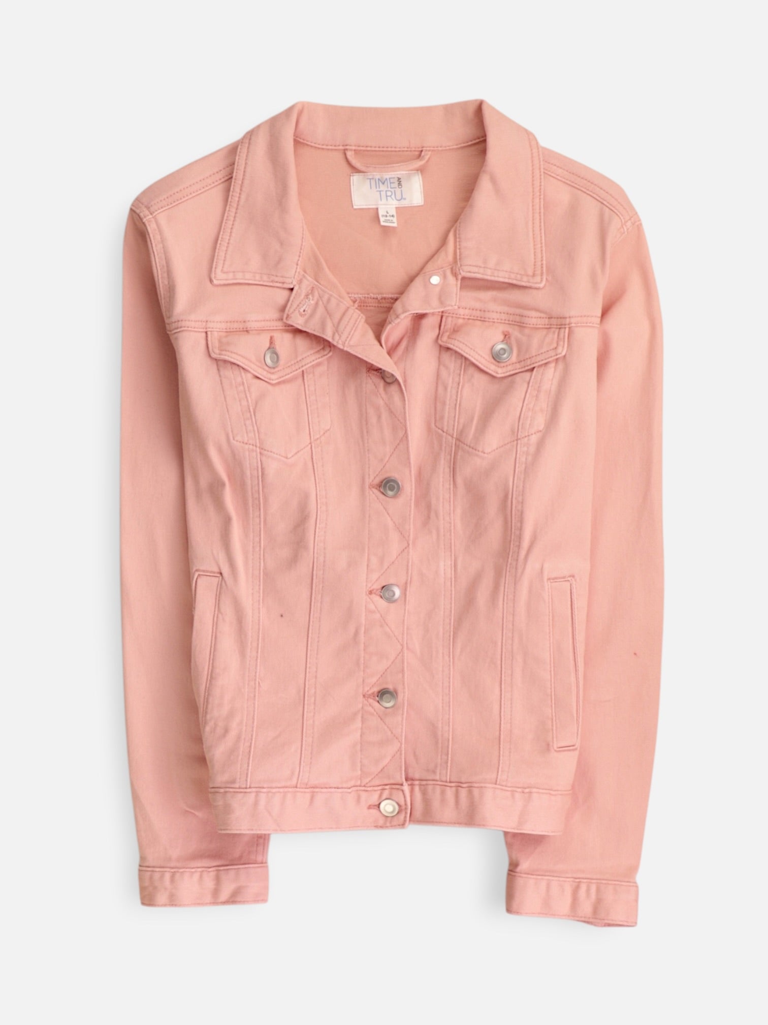 TIME THRU Chaqueta Denim  Basic - Mujer - Large