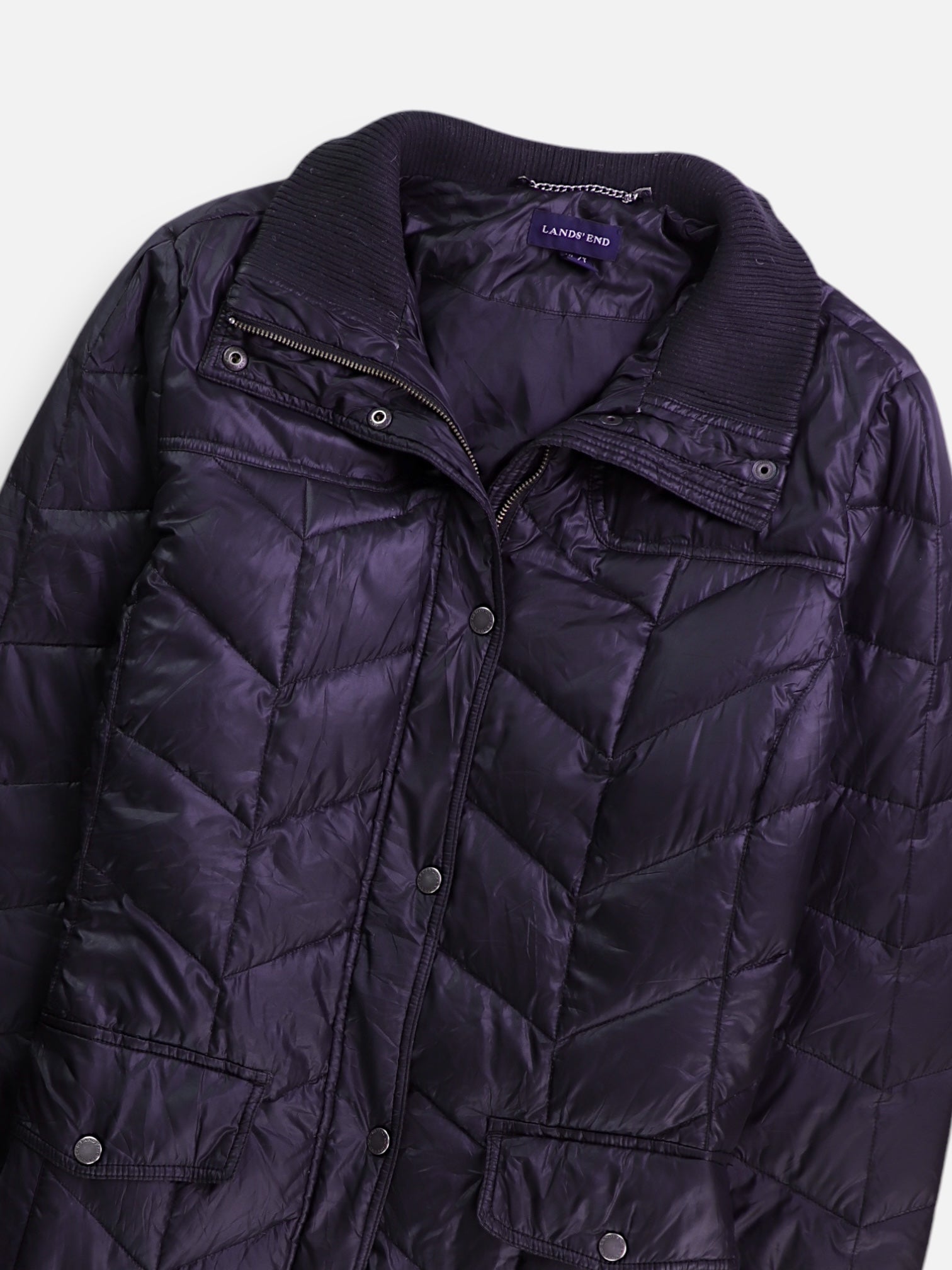 LANDS END Abrigo Impermeable Puffer - Mujer - XL